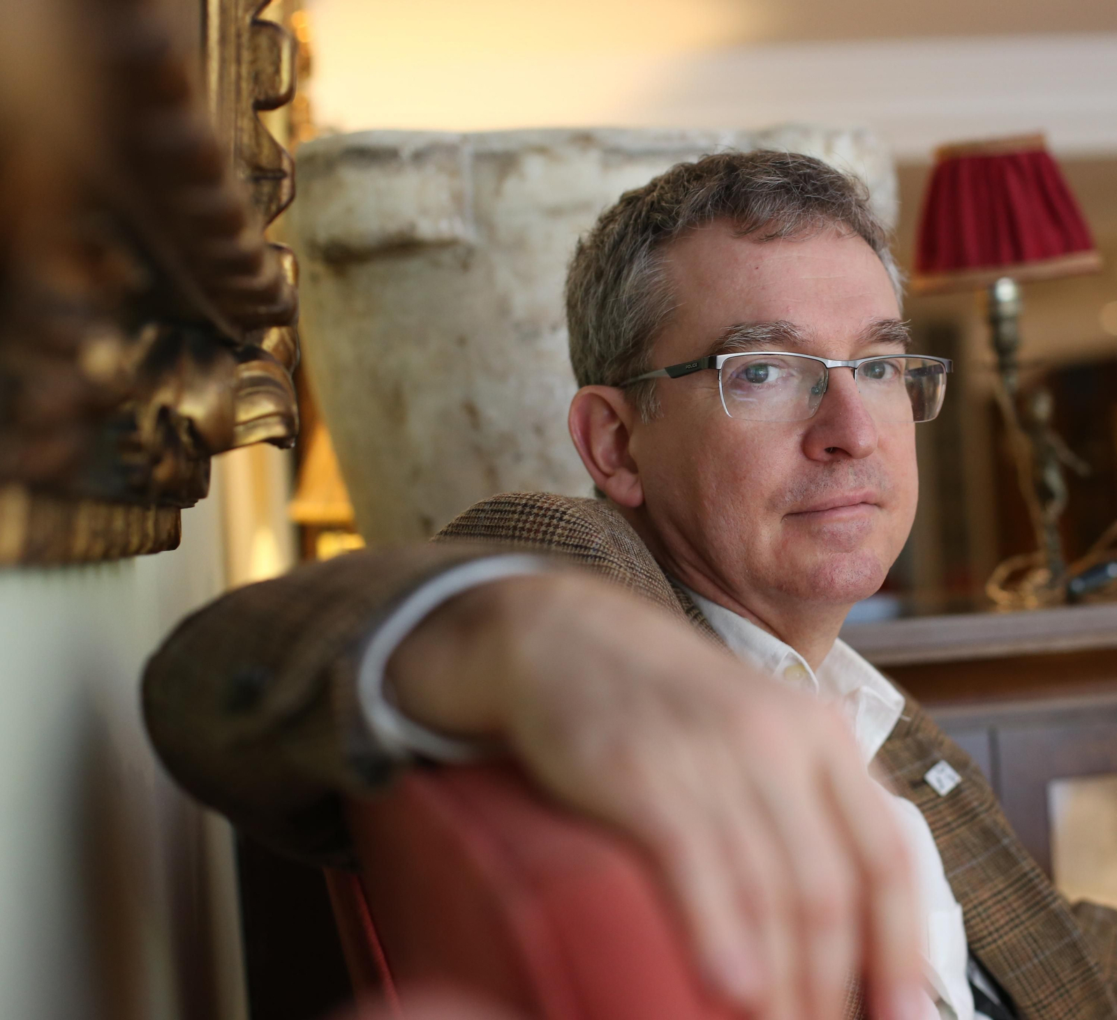 Santiago Posteguillo, fotografiado ayer en Sevilla, donde promocionó su nueva novela, 'Yo, Julia'.