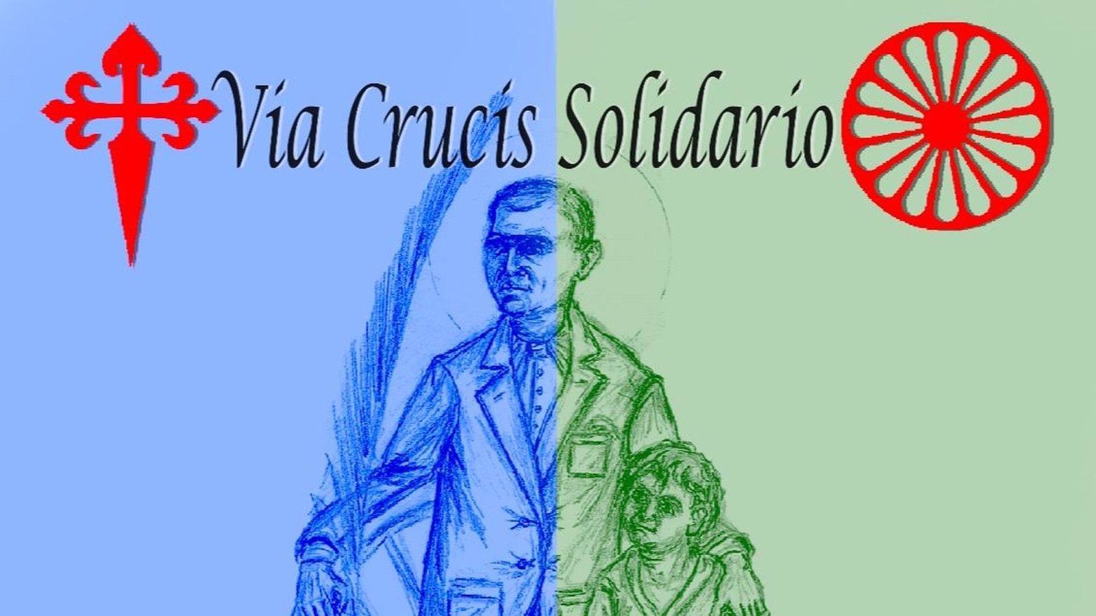 Cartel anunciador del vía crucis solidario.
