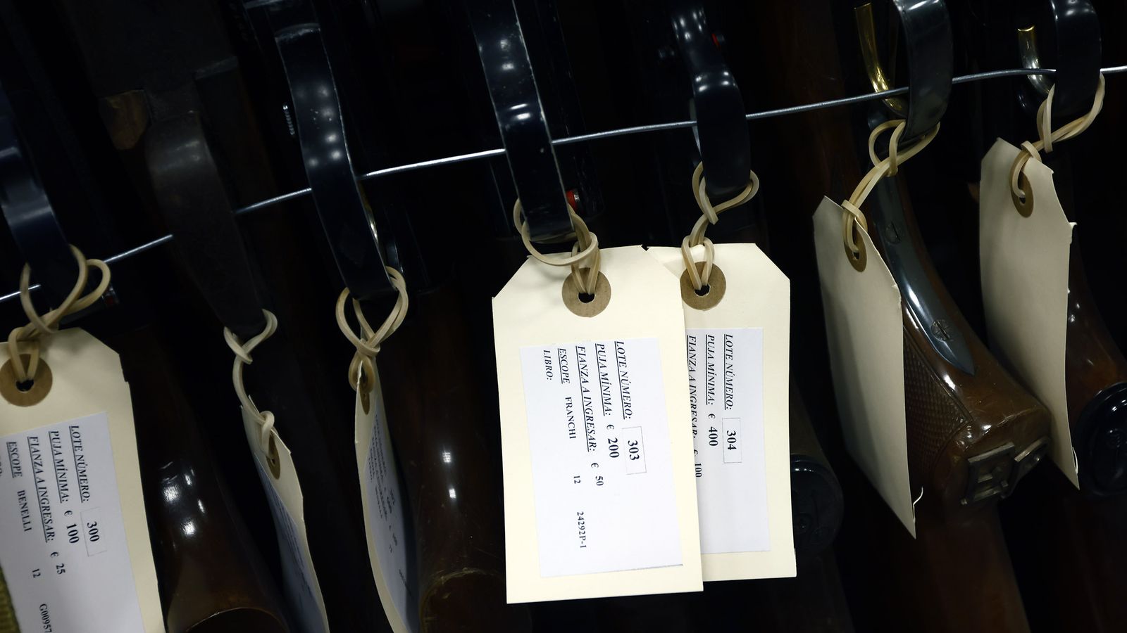 Etiquetado de las escopetas.