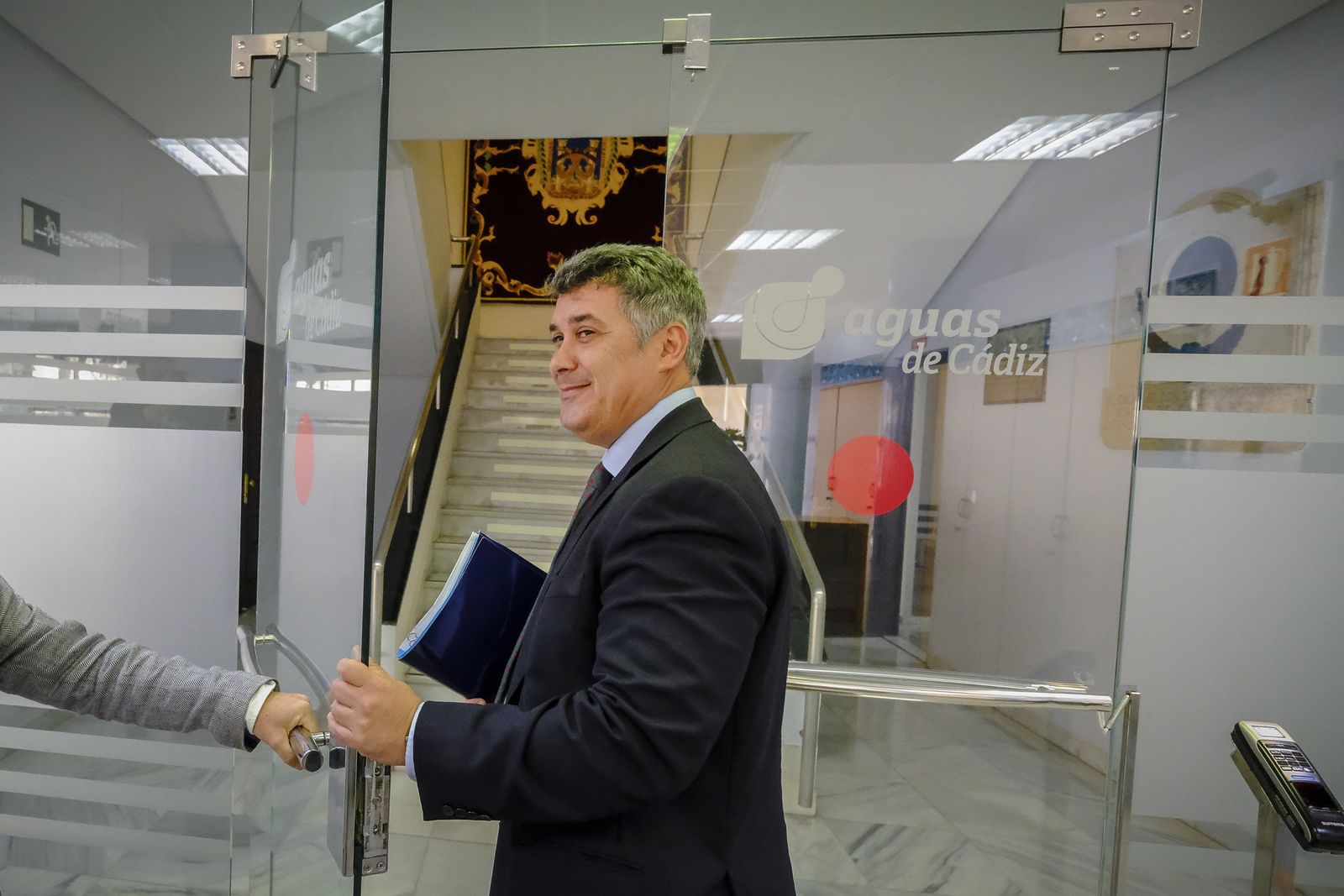 Romaní, durante un Consejo de Administración de Aguas de Cádiz