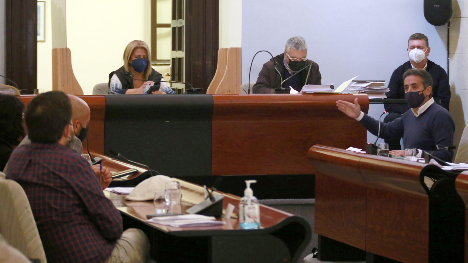 La alcaldesa, durante el pleno celebrado hace unas semanas.