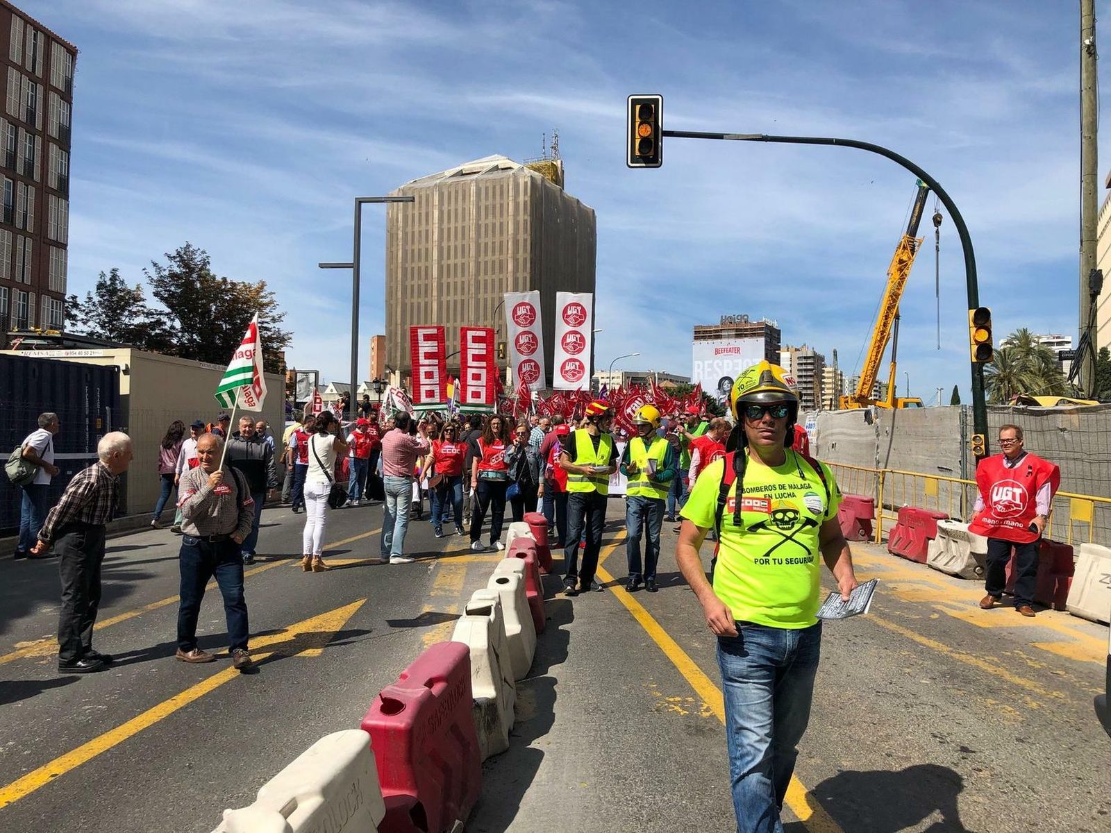 Las mejores fotografías de la manifestación del 1 de mayo en Málaga