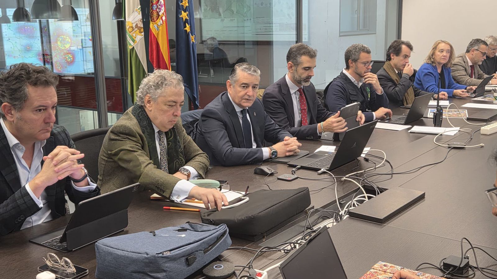 Reunión del Comité Asesor del Plan de Emergencias ante Riesgo de Inundaciones esta mañana en Sevilla.