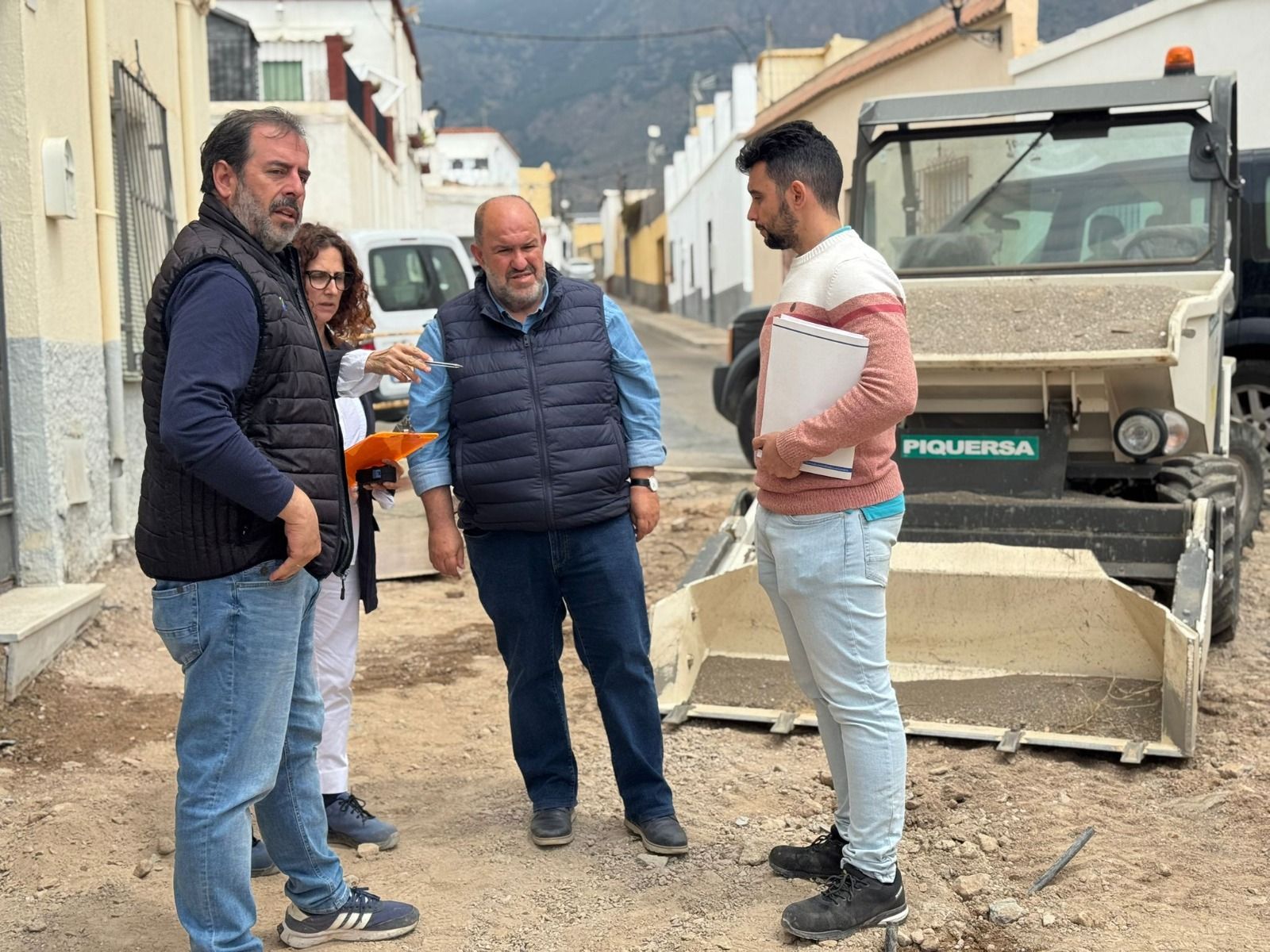 El alcalde ha visitado las obras.