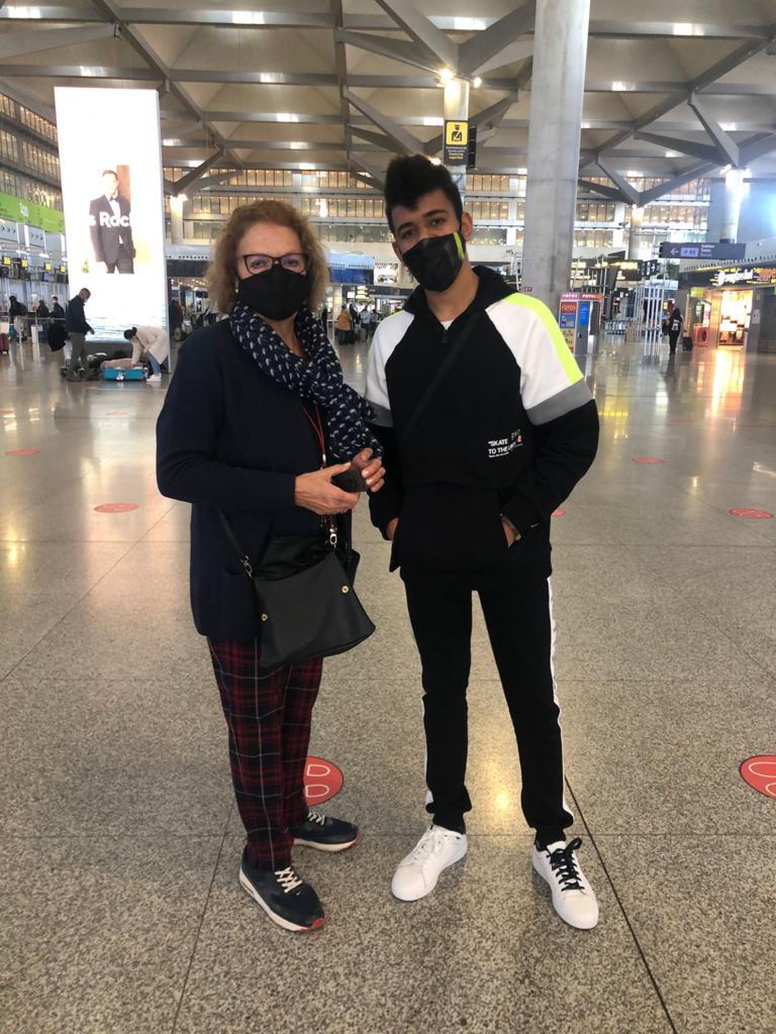 Yassine, en el aeropuerto de Málaga, antes de volver a Marruecos.