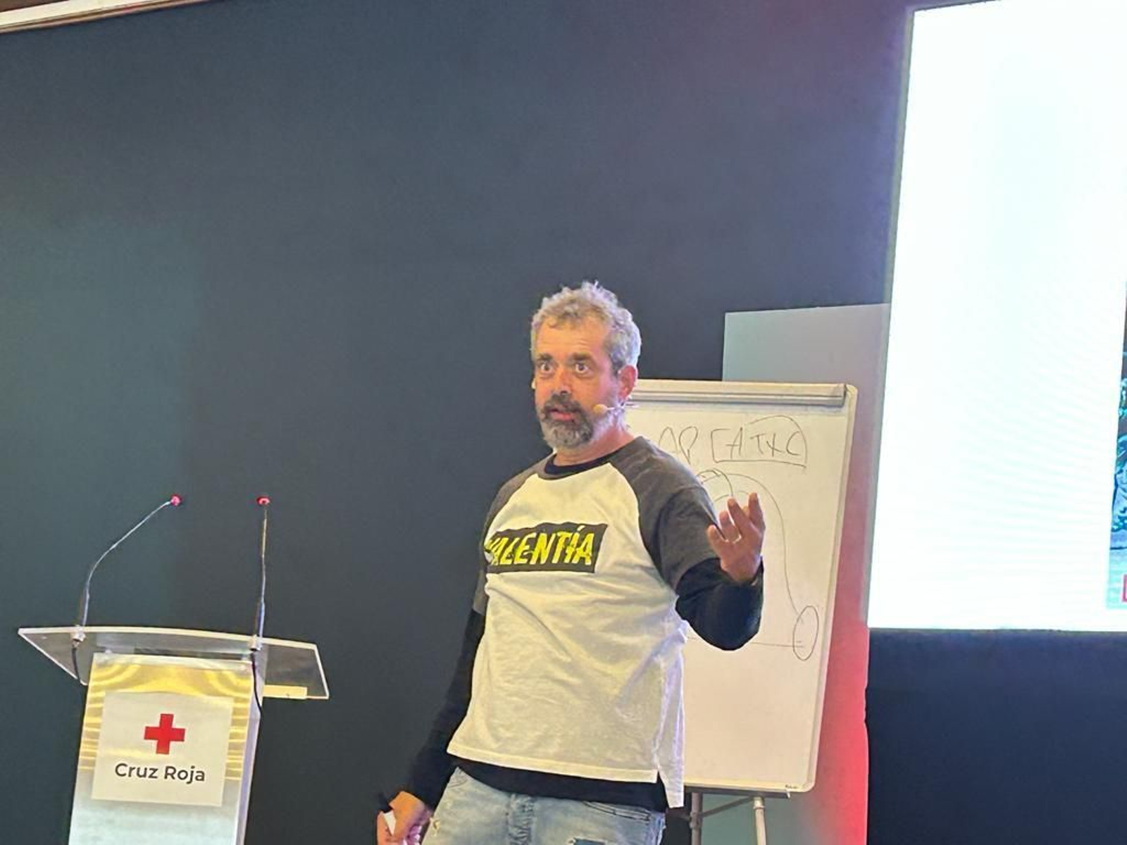 Sergio Ayala, en un momento de su ponencia.