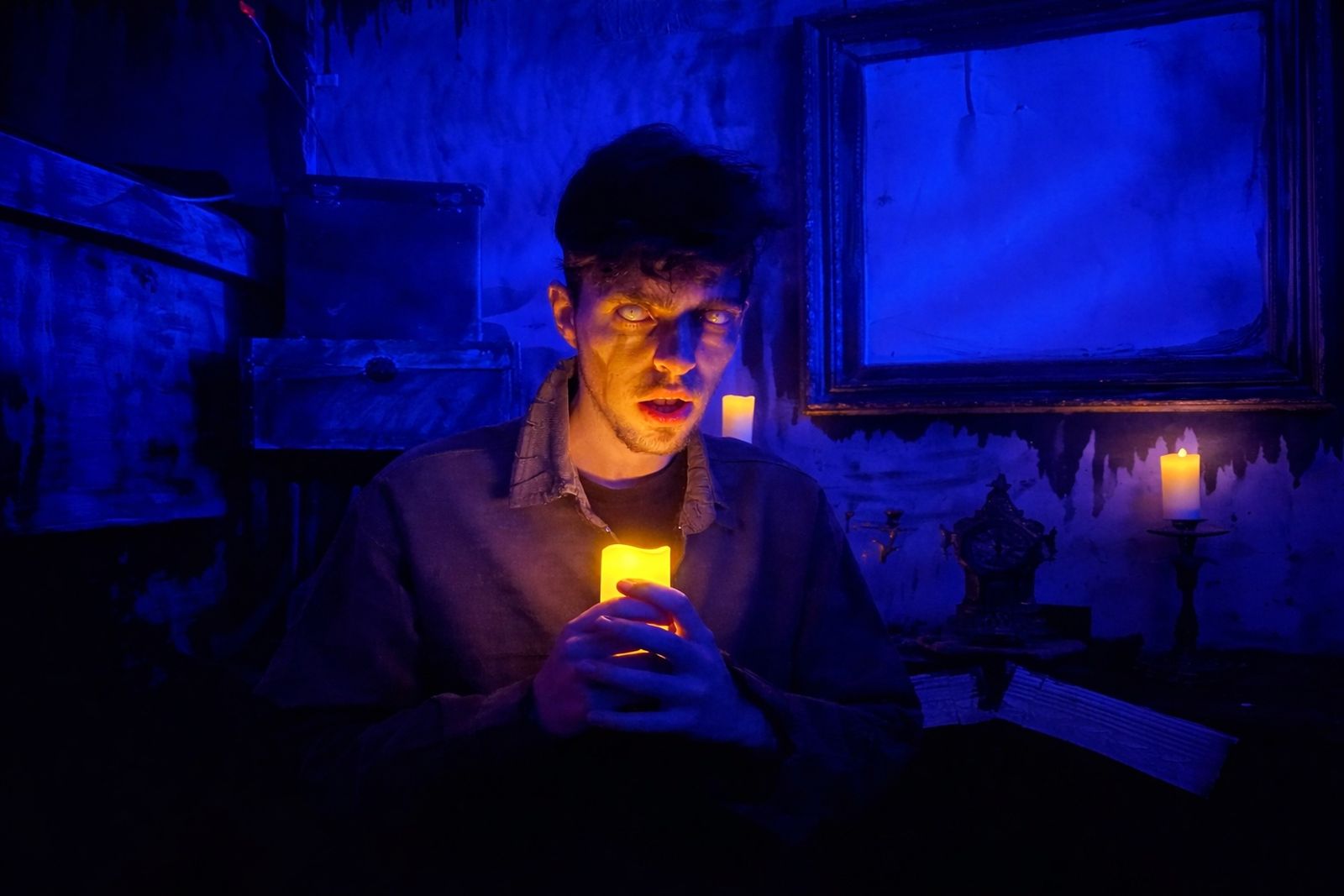 Una escena de Silent Christmas, el escape room de terror que reinventa la Navidad en Jaén.