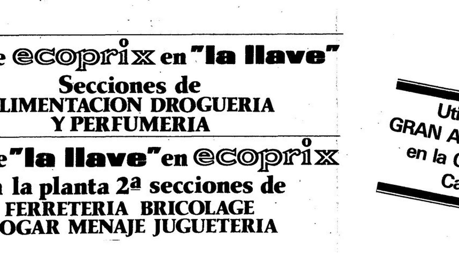 Distintas fases de la empresa Ecoprix: en su apertura, con la sucursal de Aguadulce y cuando se quedó con “La Llave”