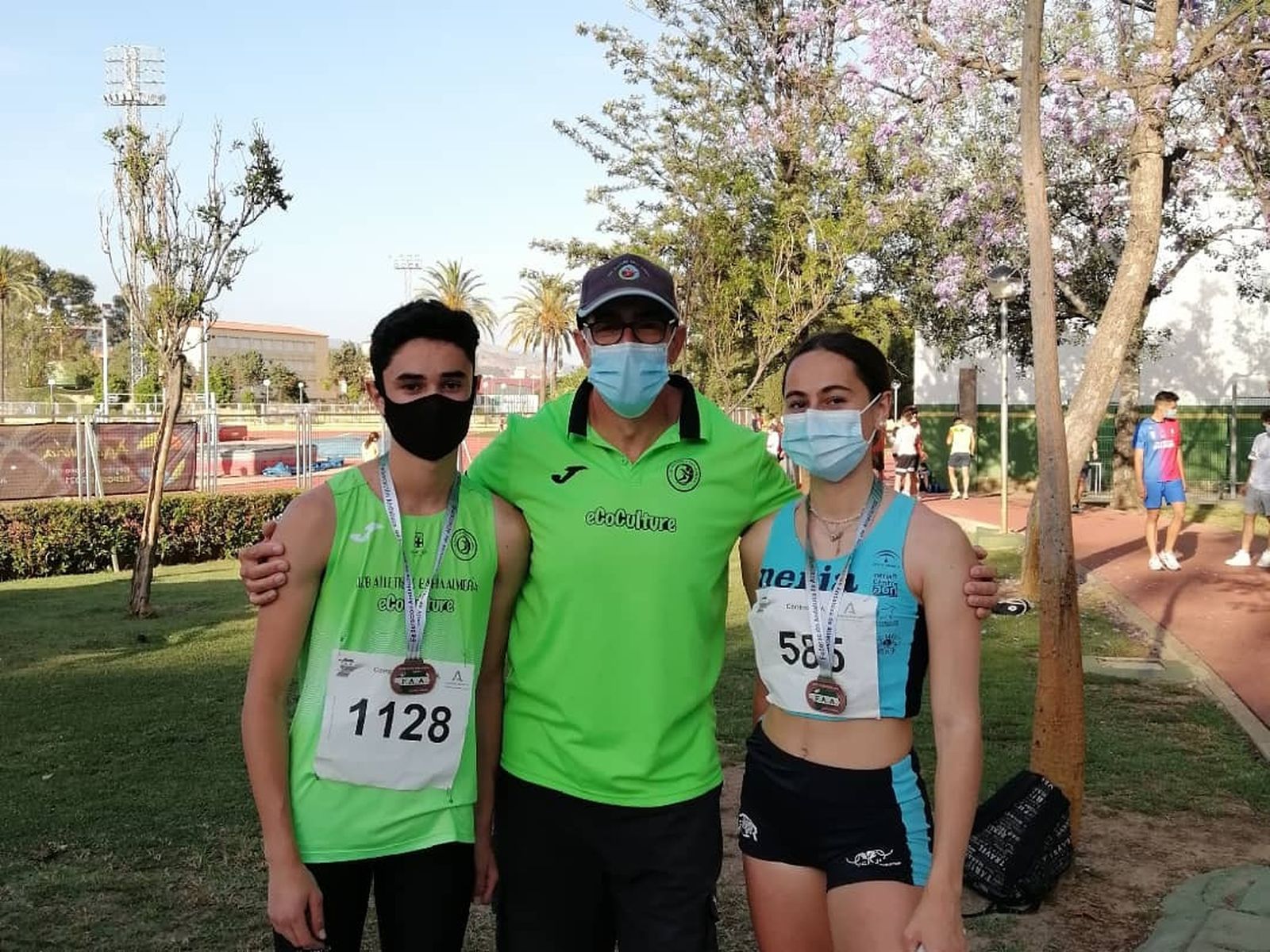Ignacio, José de la Paz y María tras la competición