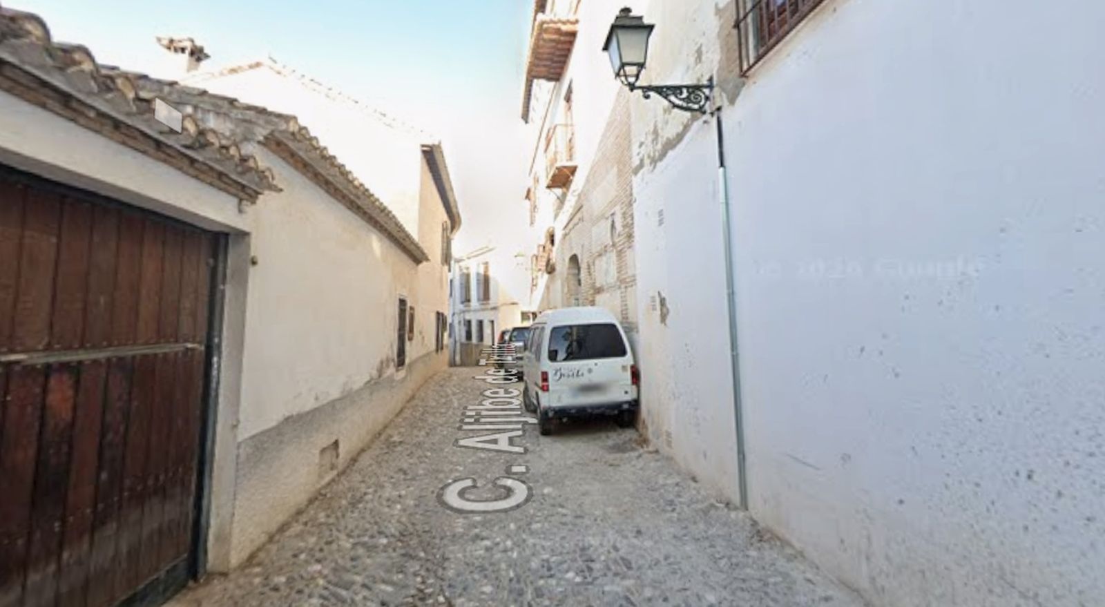 Calle en la que ha tenido lugar el derrumbe.