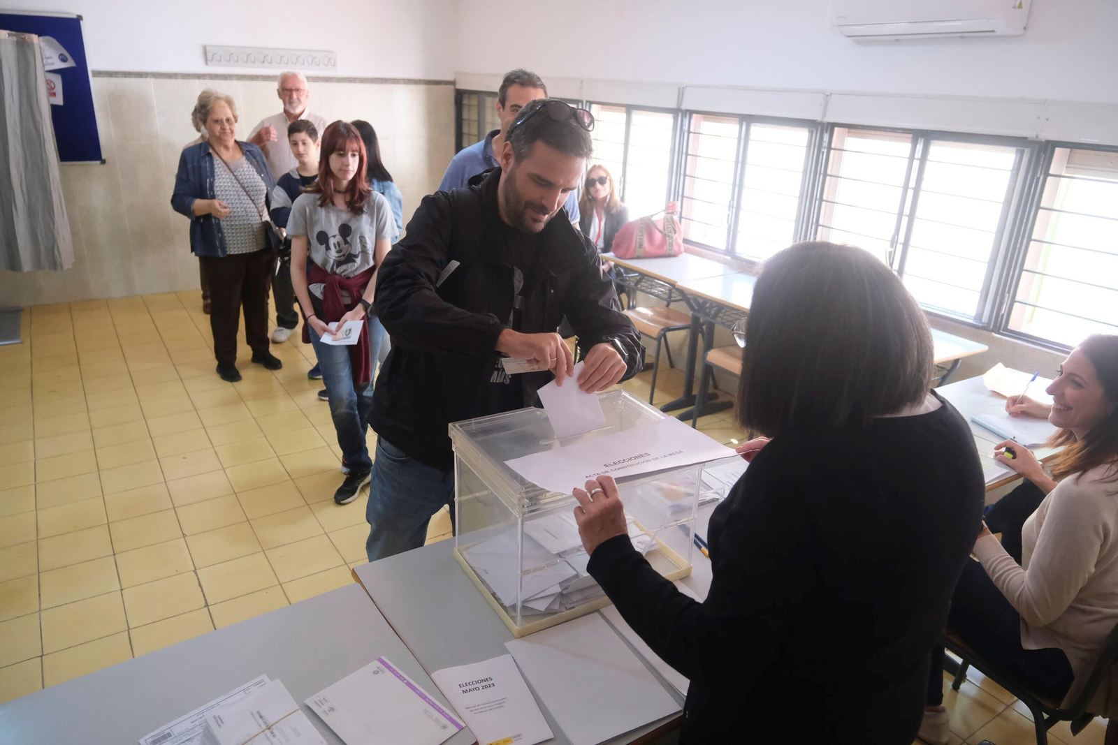Votantes en Córdoba el domingo 28 de mayo.