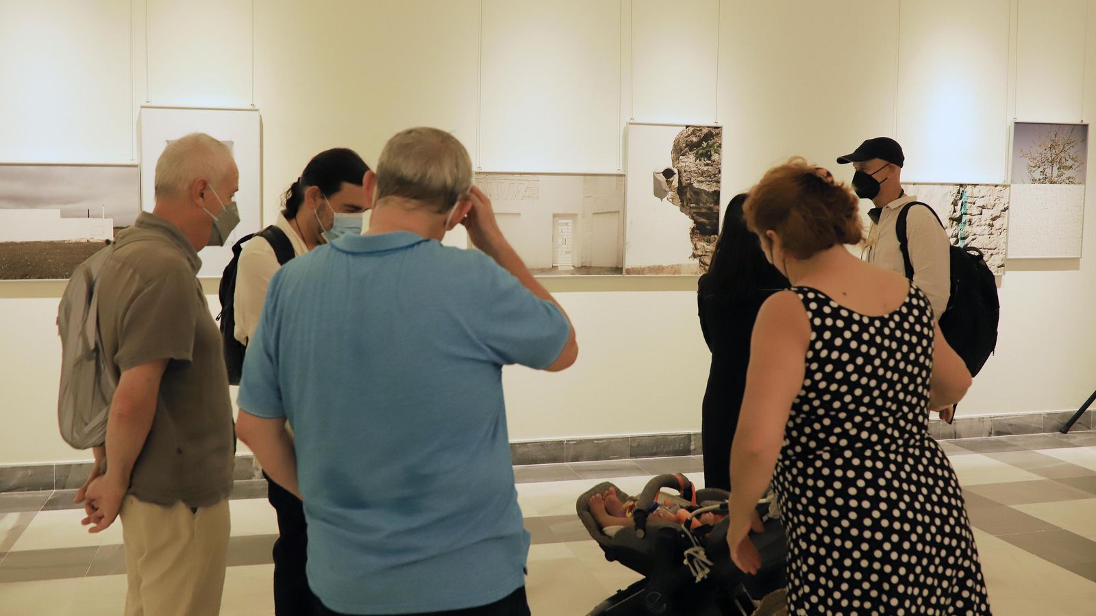 Un momento de la inauguración de la muestra.