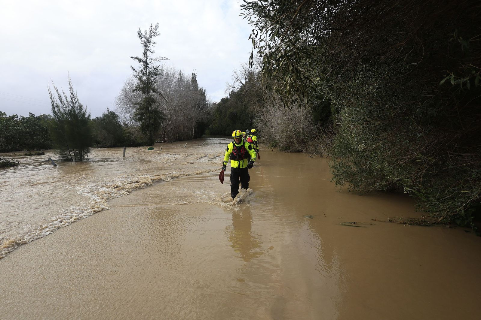 Fotos de las inundaciones y efectos de la borrasca Leonardo en Jimena y Tesorillo