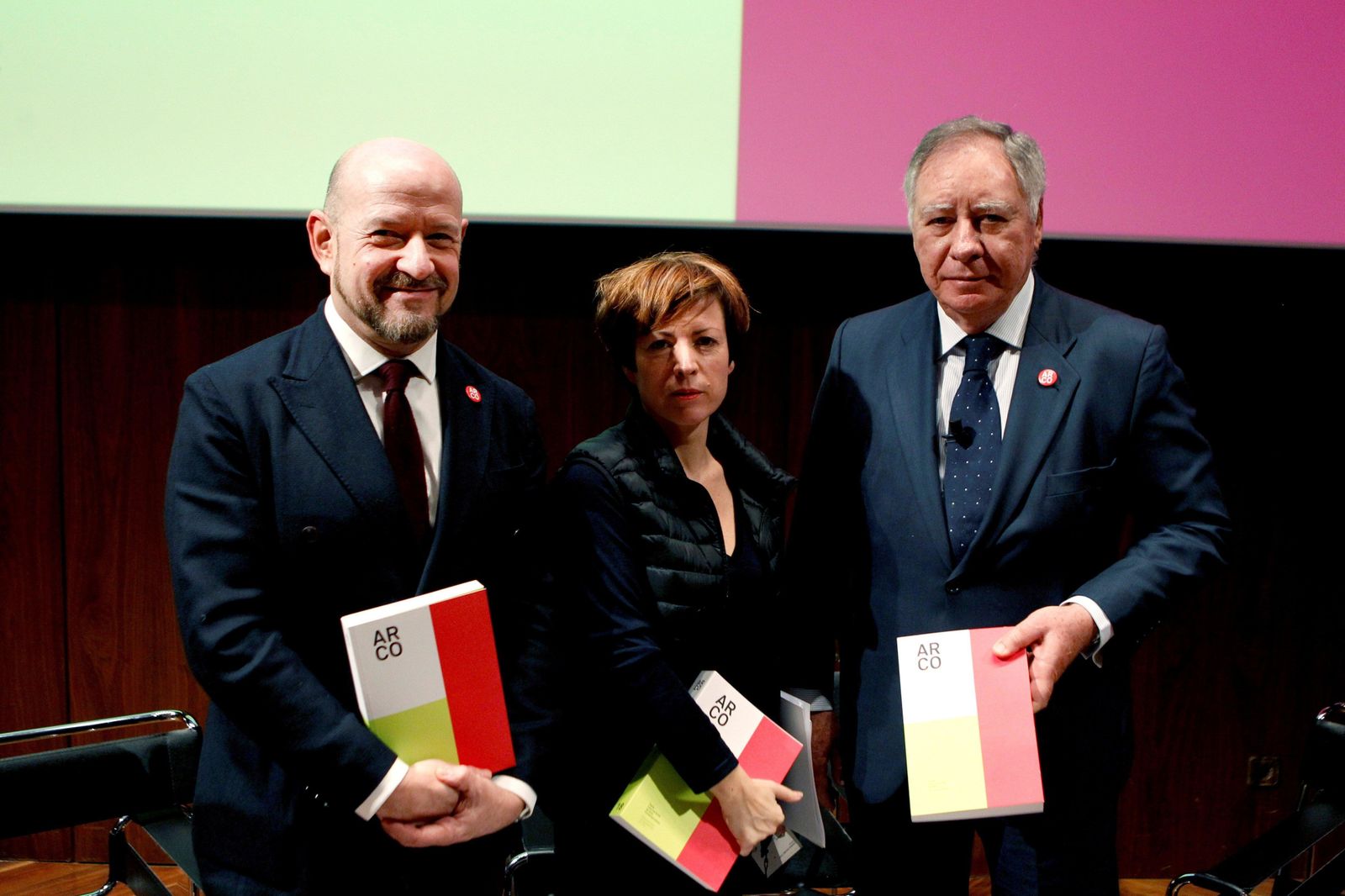 Carlos Urroz, Chus Martínez y Clemente González Soler, en la presentación.