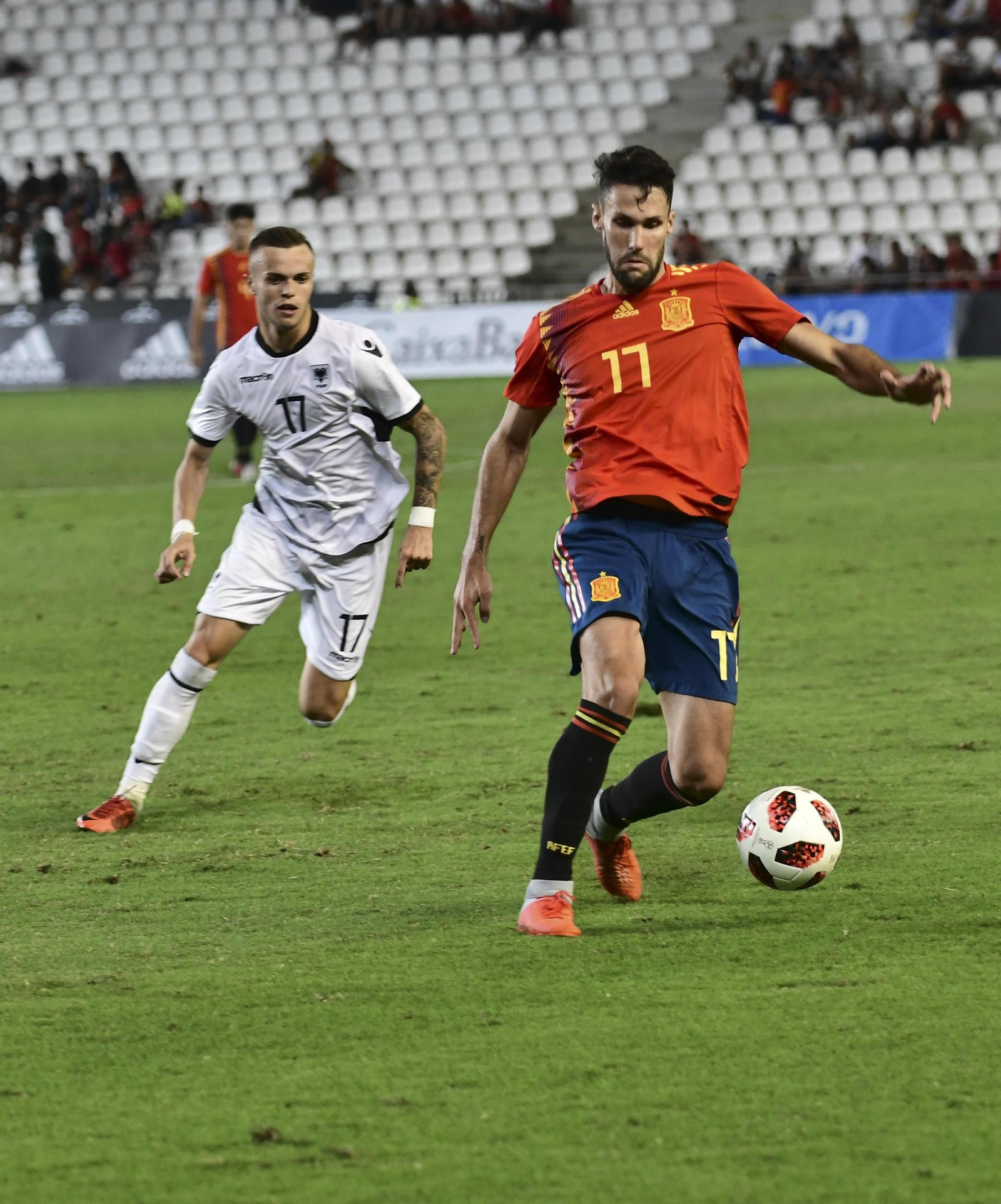 Las imágenes del España-Albania sub-21 en el Nuevo Arcángel