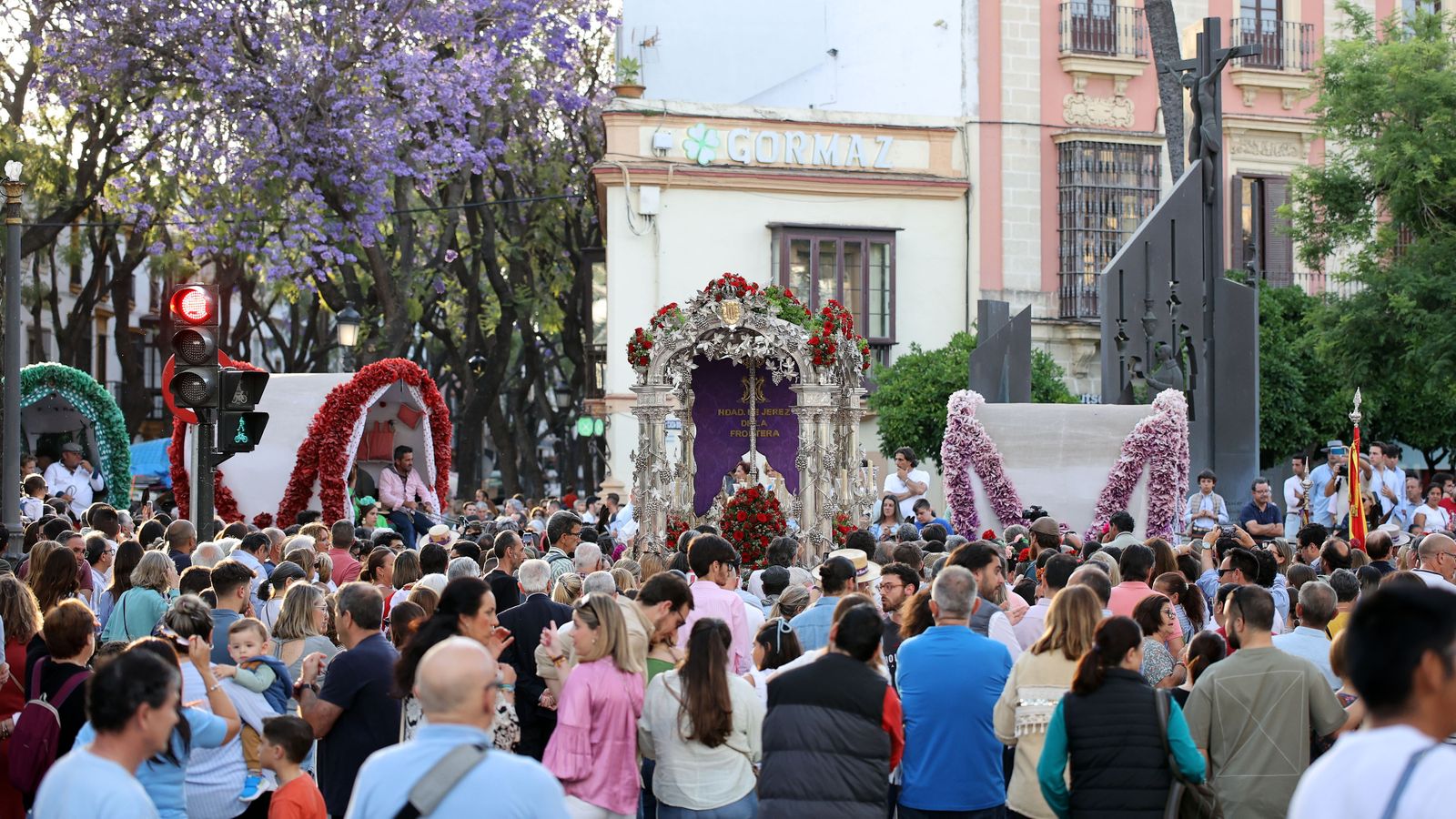 Llegada de la Hermandad del Rocío a Jerez