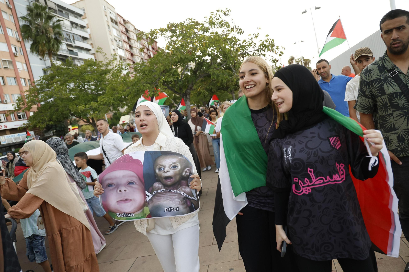 Las fotos de la marcha de apoyo a Palestina en Algeciras