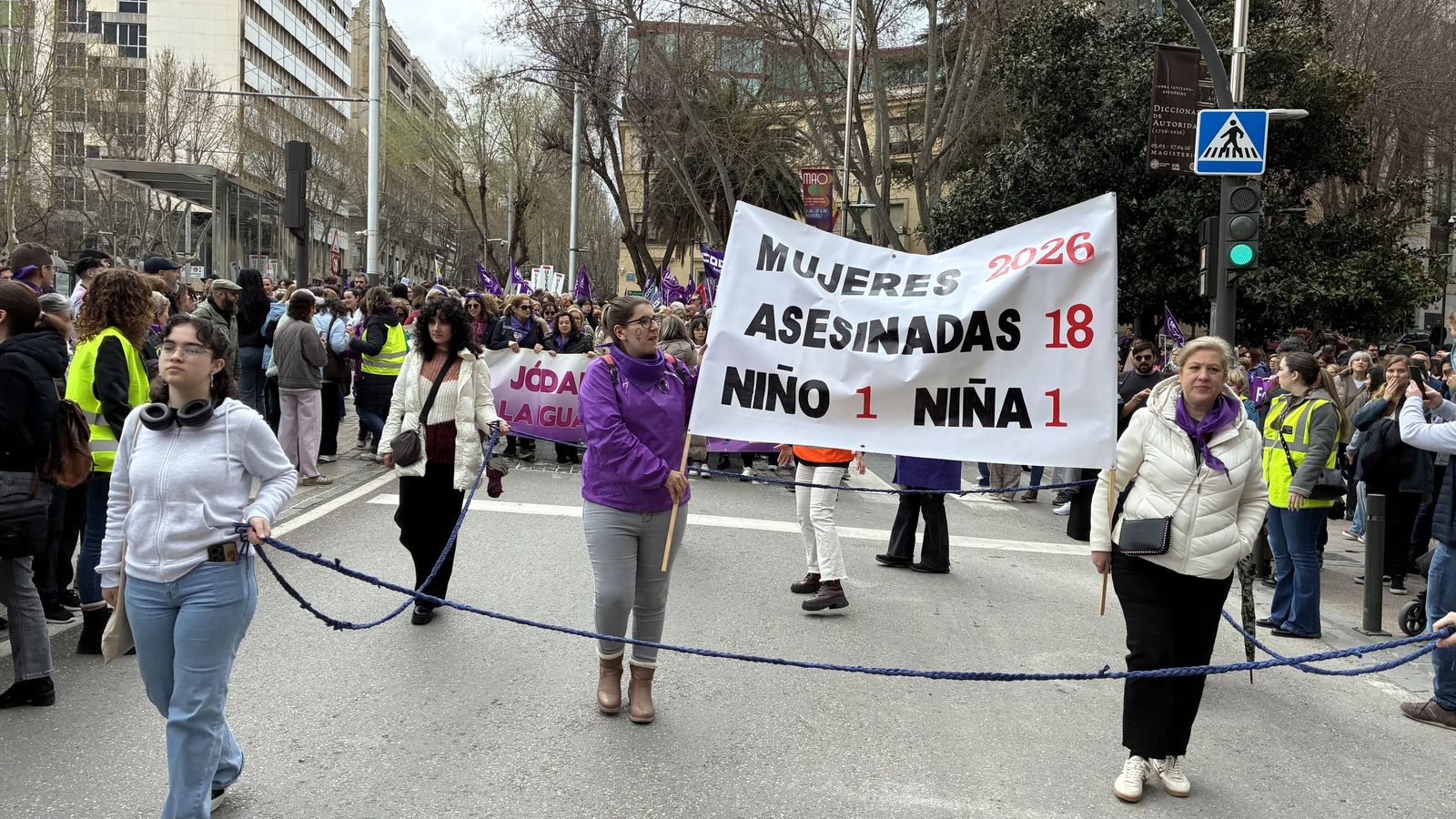 Manifestación del Día de la Mujer en Jaén.