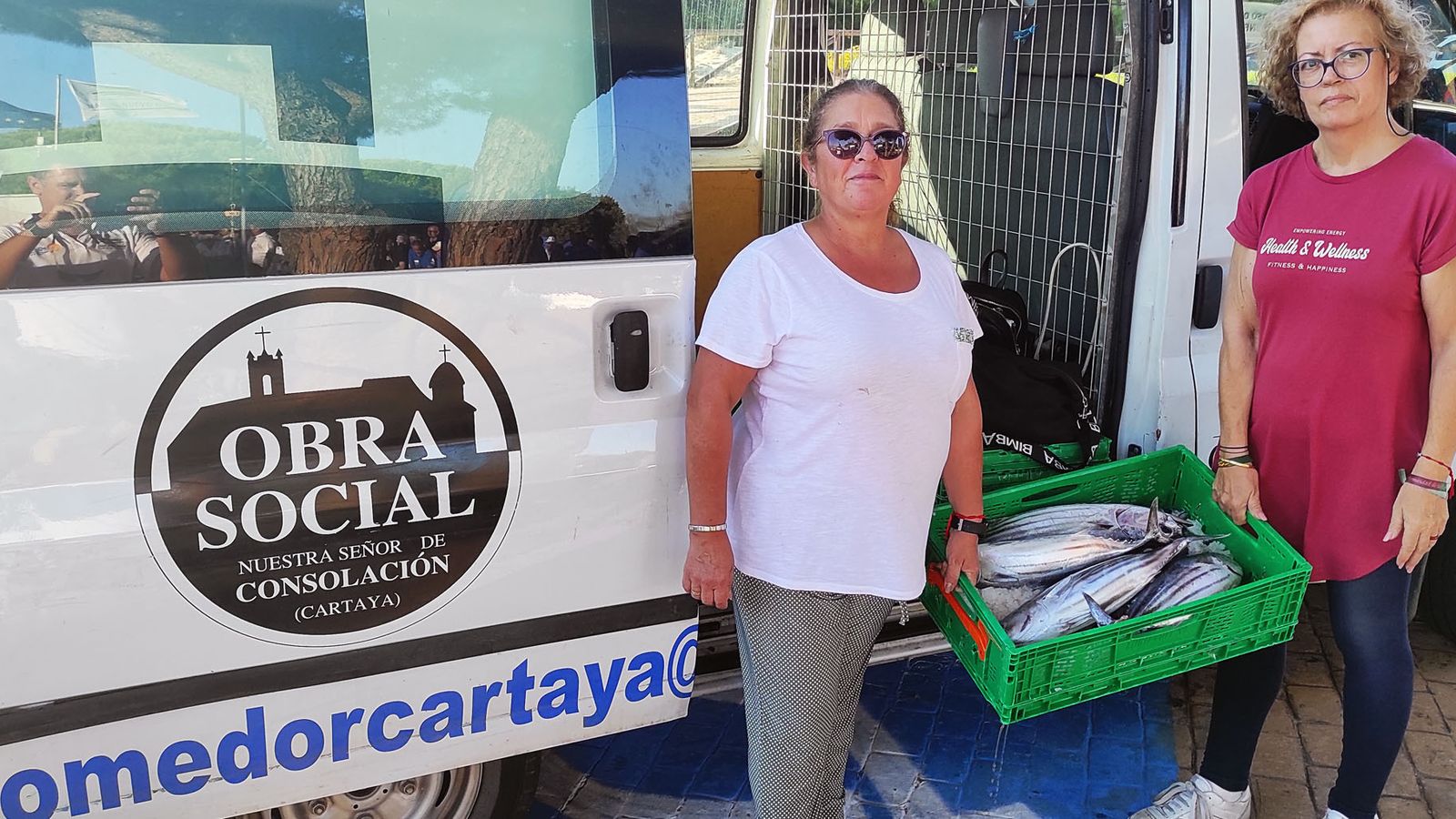 Los 350 kilos de pescado capturado fueron donados al Comedor Social de Cartaya