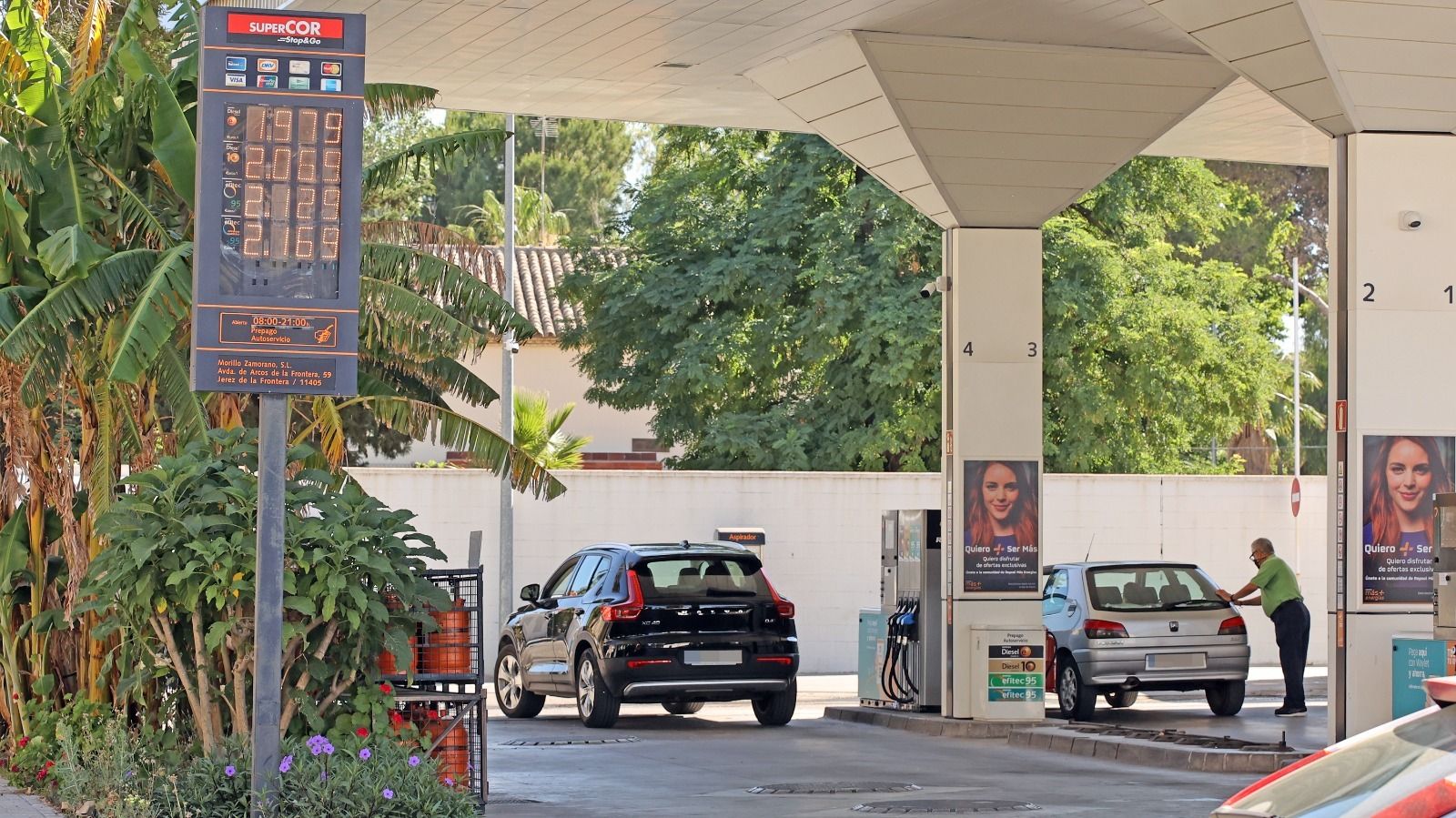 Imagen de una gasolinera la pasada semana.