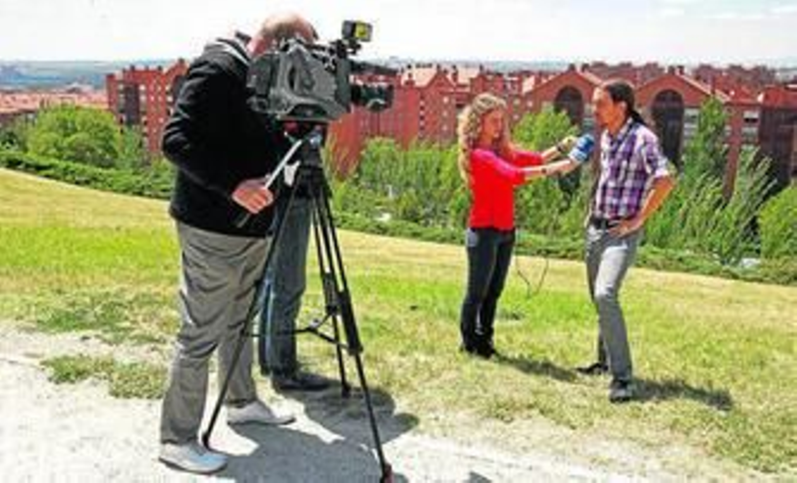 El líder de Podemos, Pablo Iglesias, durante una entrevista concedida ayer.