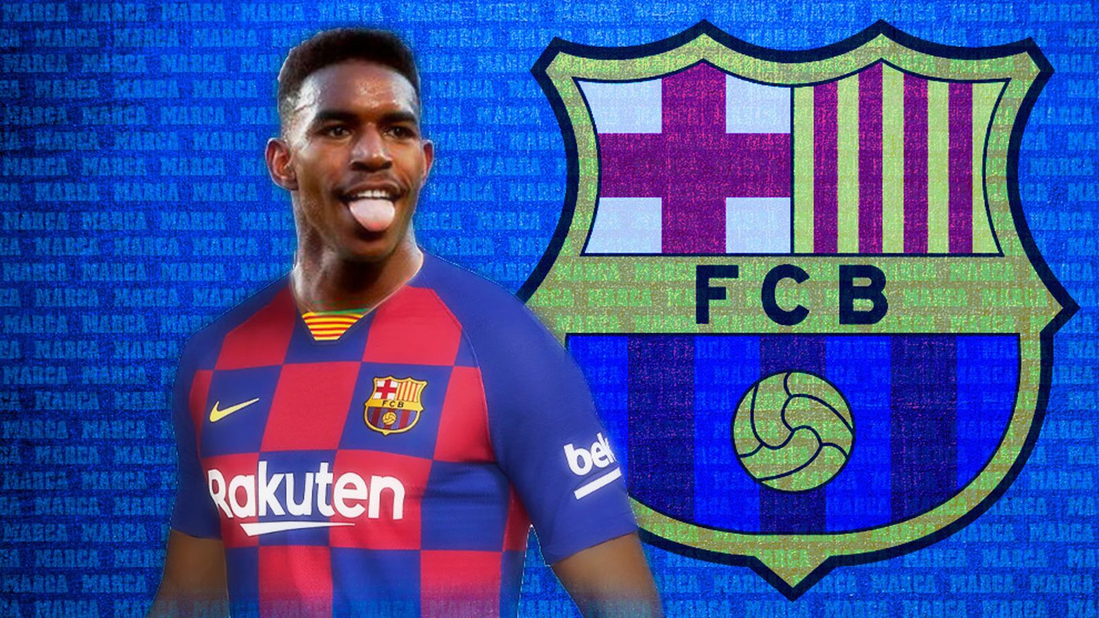 Montaje con el que el Barcelona ha anunciado el fichaje de Júnior.