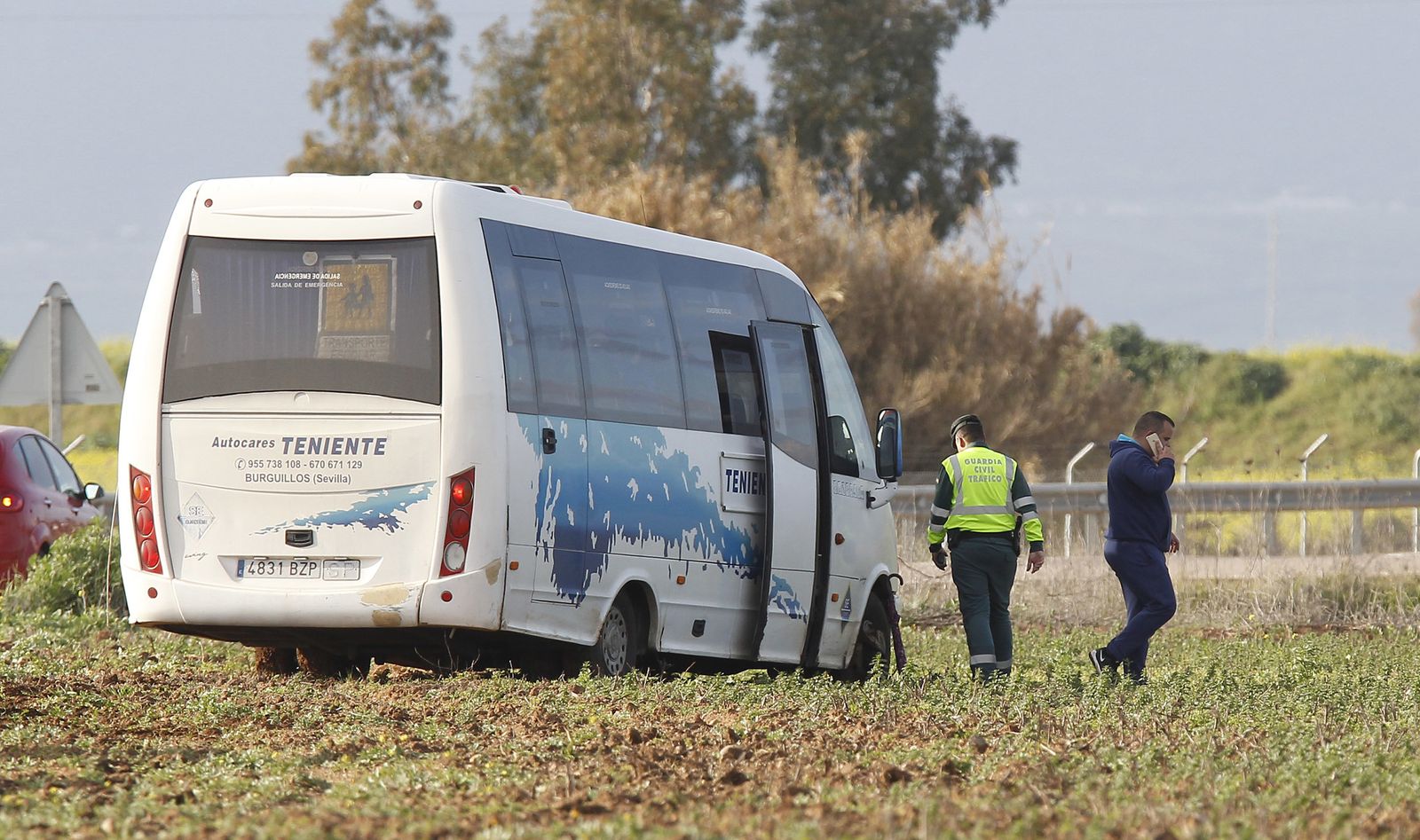 El accidente del autobús escolar, en imágenes