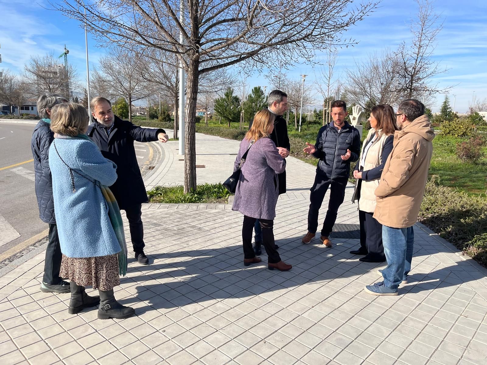 Visita del PSOE al Parque de la Cooperación.