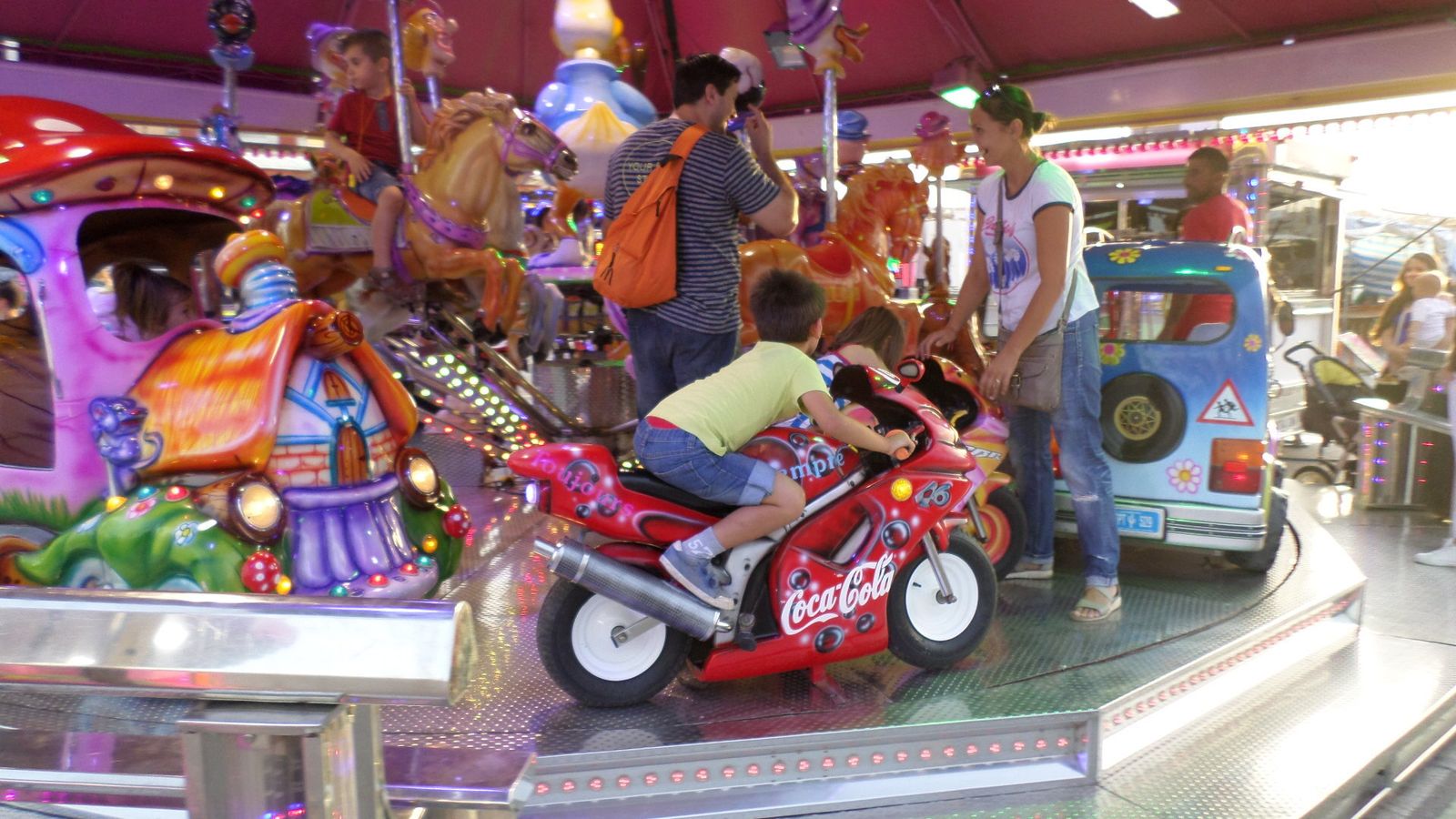 Una atracción en una feria