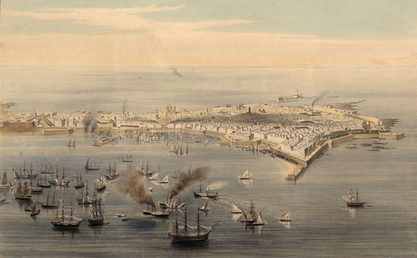 Litografía de un dibujo de Alfred Guesdon de 1853.