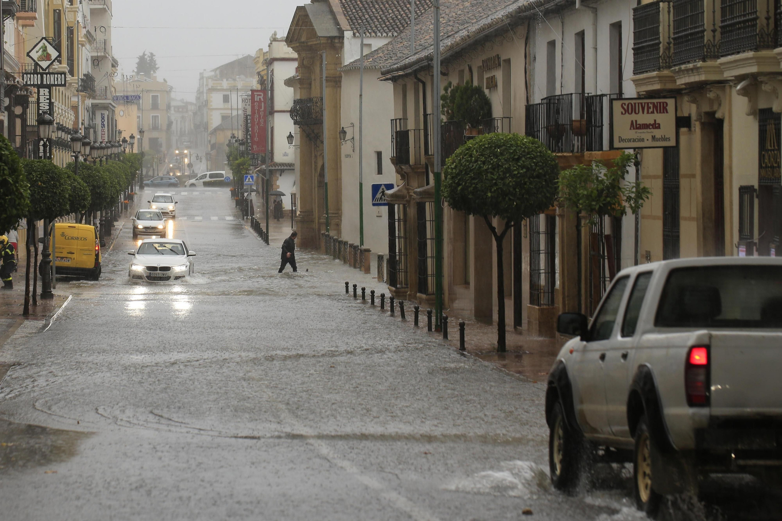 Las fotos de las inundaciones en Ronda