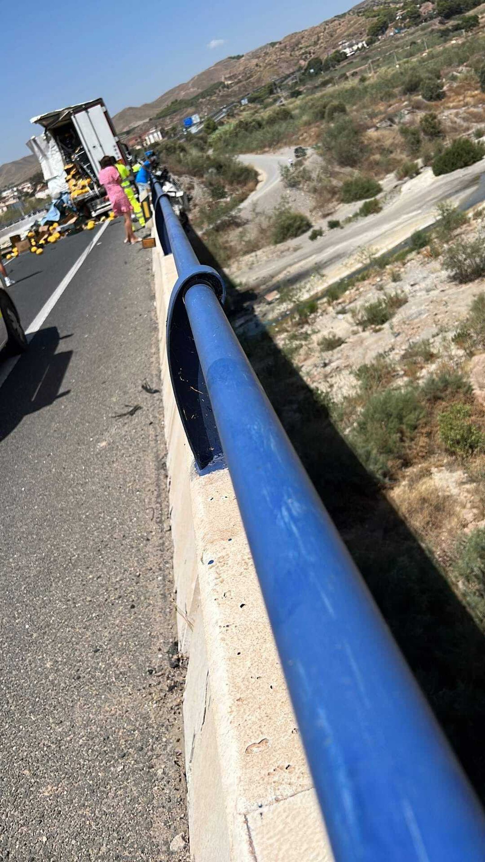 La persona fallecida se precipitó desde el puente.