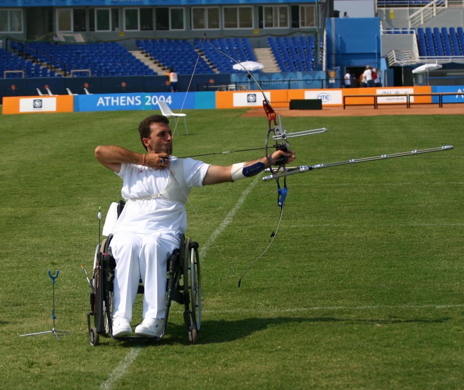 José Manuel, en plena competición en Atenas 2004.