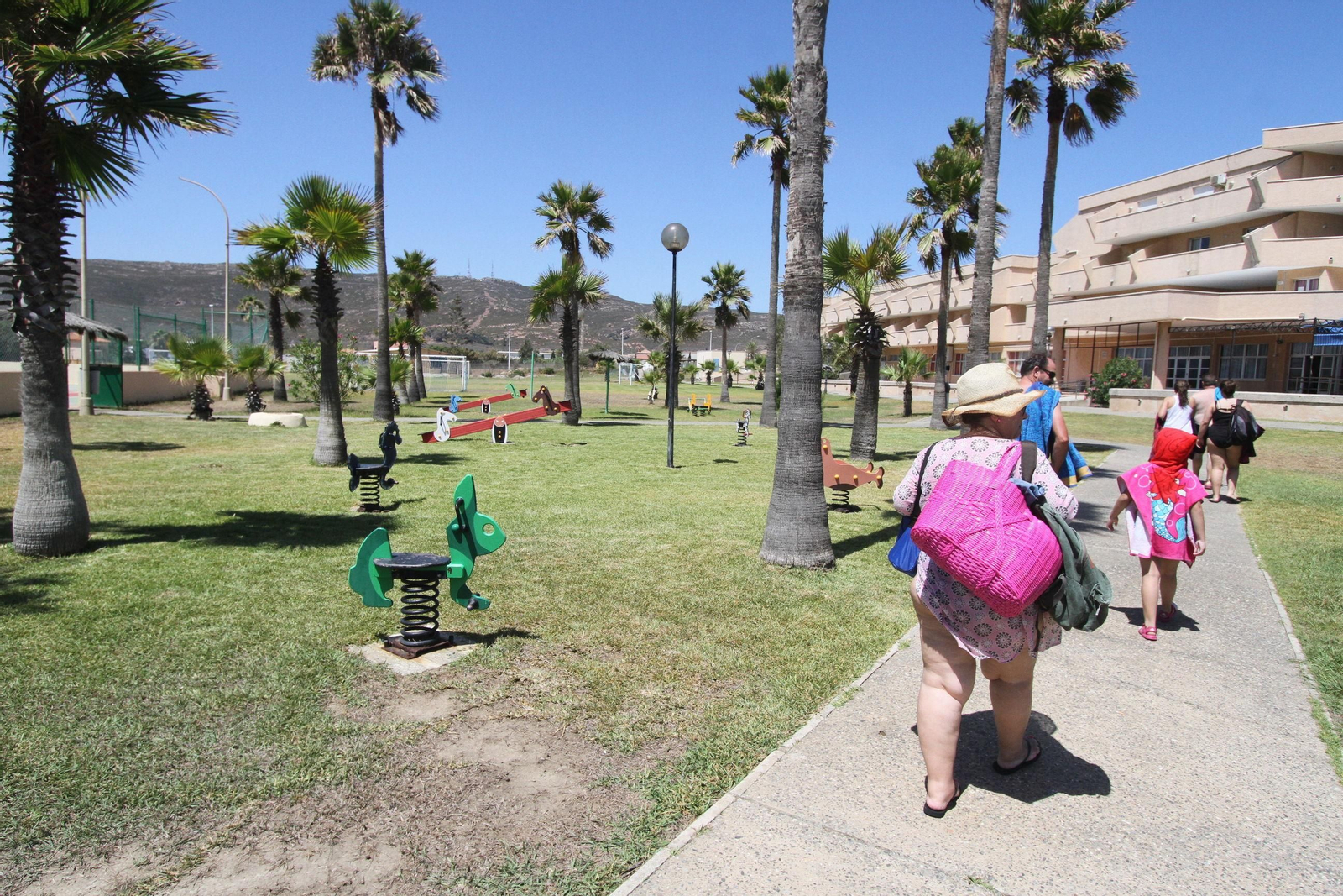 Usuarios en la residencia de tiempo libre de La Línea, en imagen de archivo.