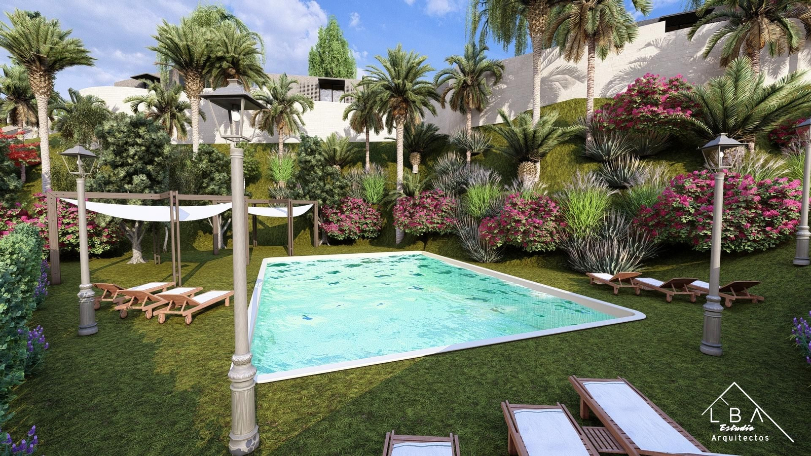 Bocetos digitales del futuro Eco Active Resort de Jaén.