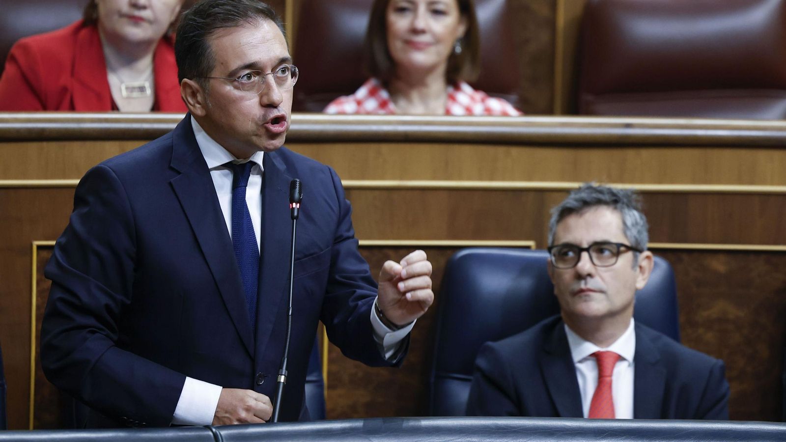 Albares, durante el debate en el Pleno del Congreso