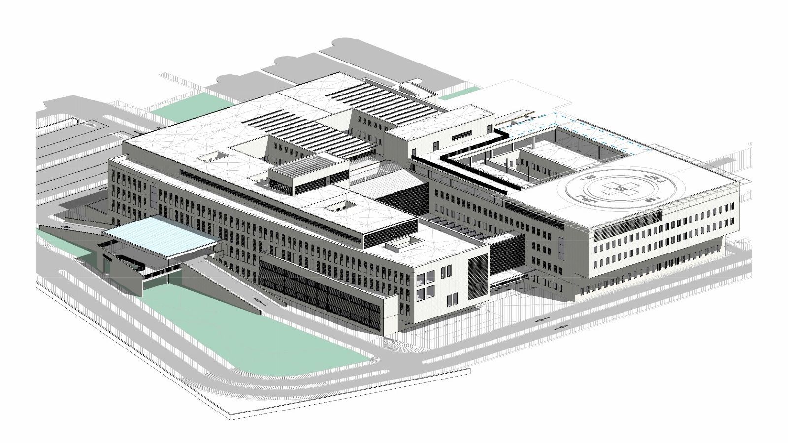 Maqueta del hospital materno infantil.
