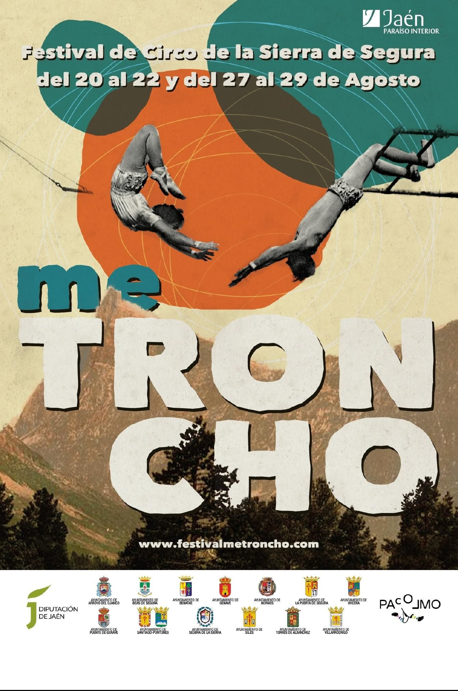 Cartel del festival itinerante para toda la familia en la Sierra de Segura.