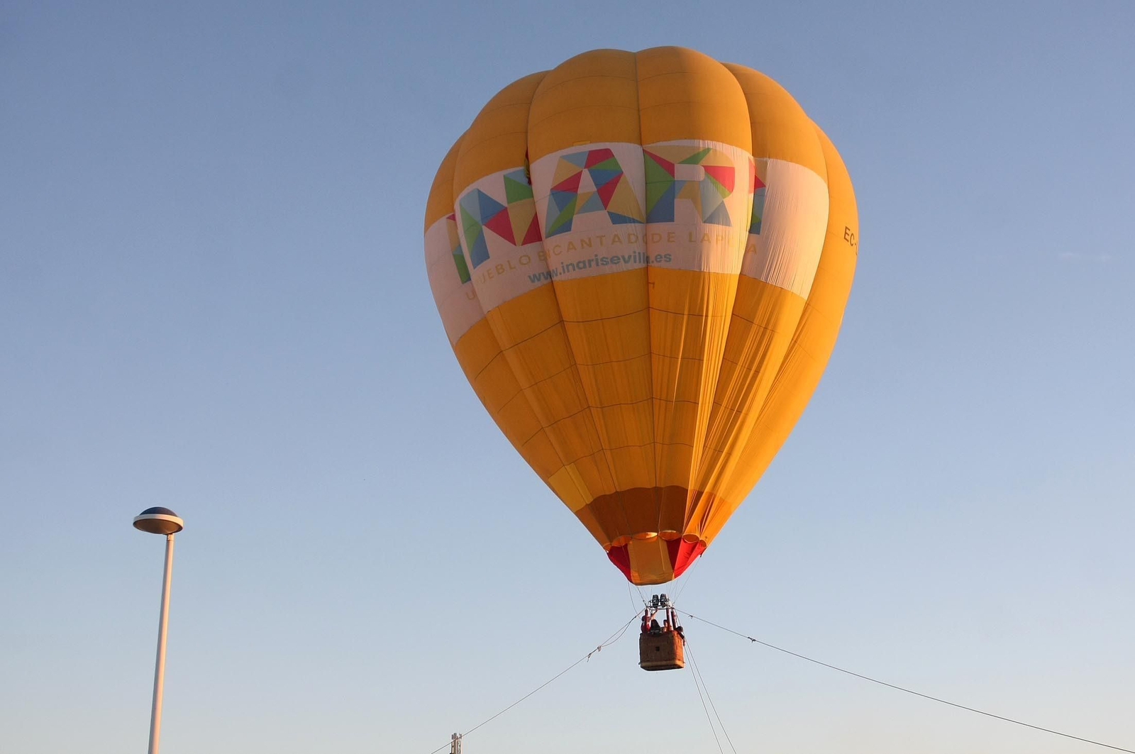 Imágenes del vuelo del globo aeroestático  en Huelva