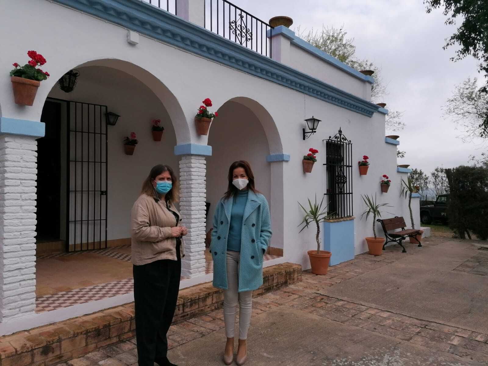 María Ángeles Muriel, durante la visita realizada a la localidad condal.