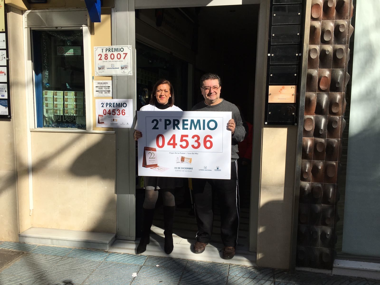 Los premiados en la Lotería de Navidad en Málaga