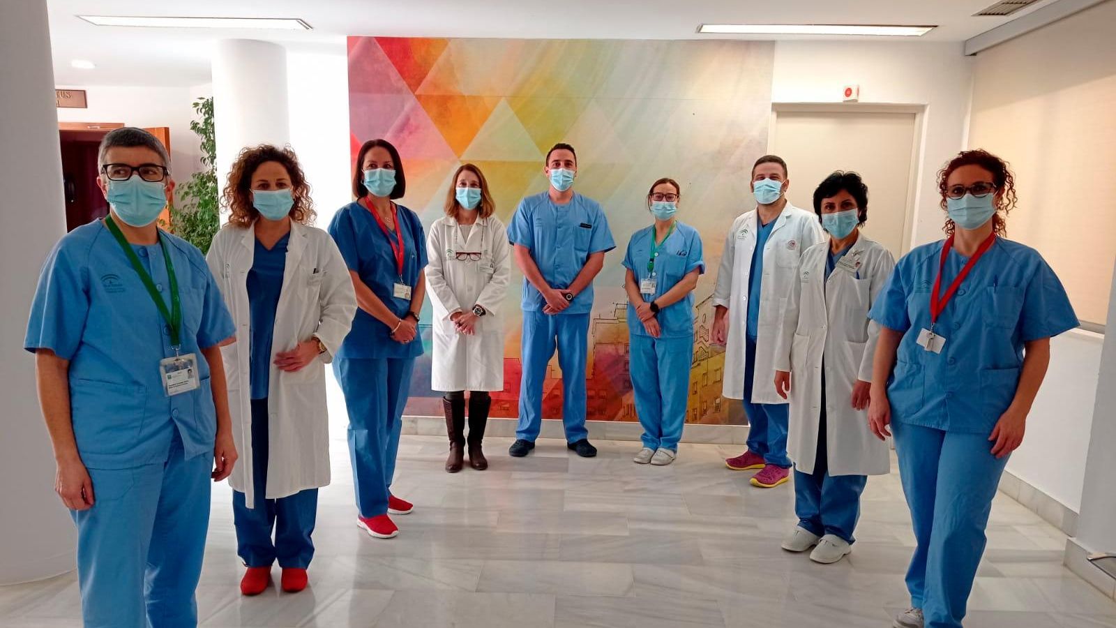 El equipo de coordinación de trasplantes del Hospital Virgen del Rocío.