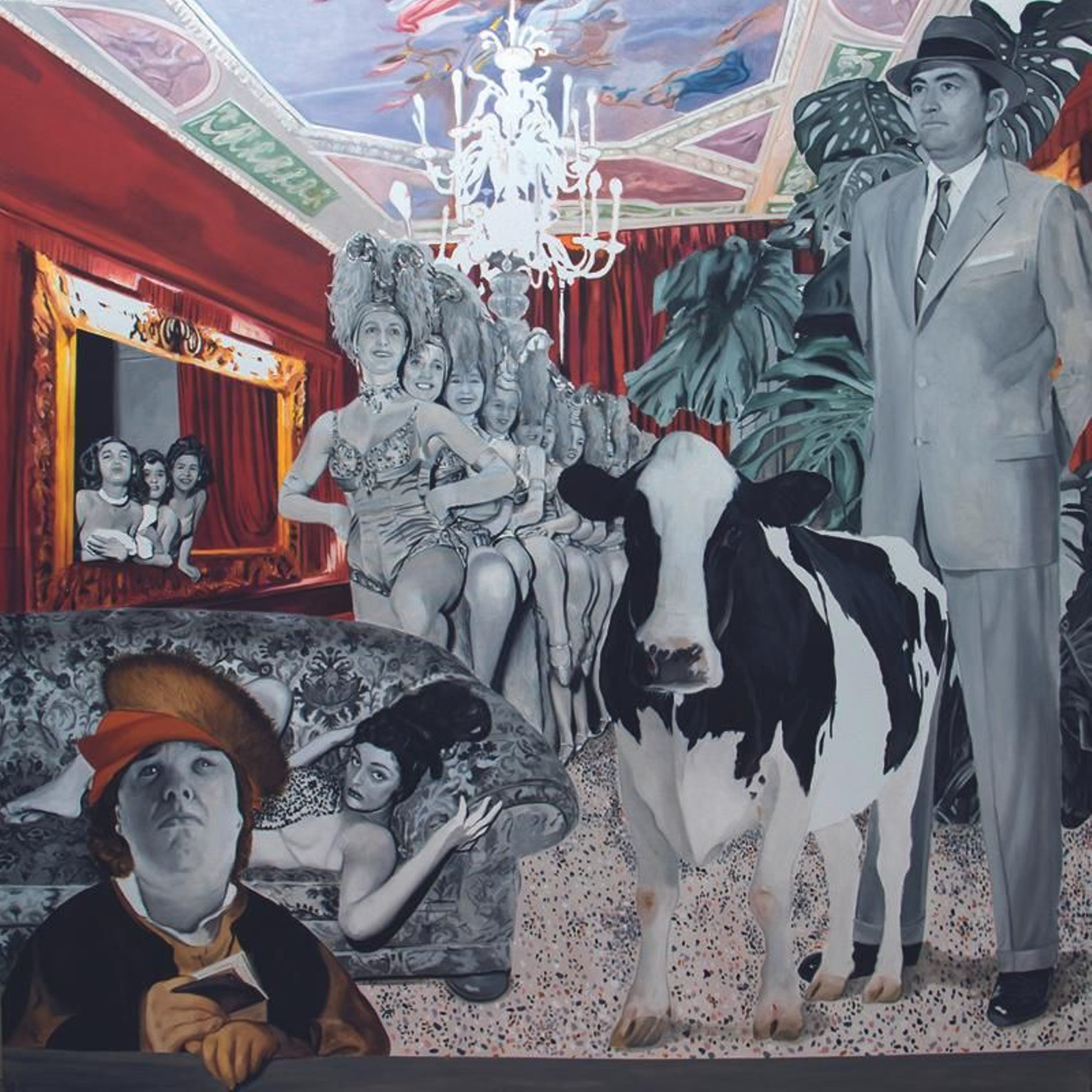 Detalle de una obra de Pedro Cuadra.