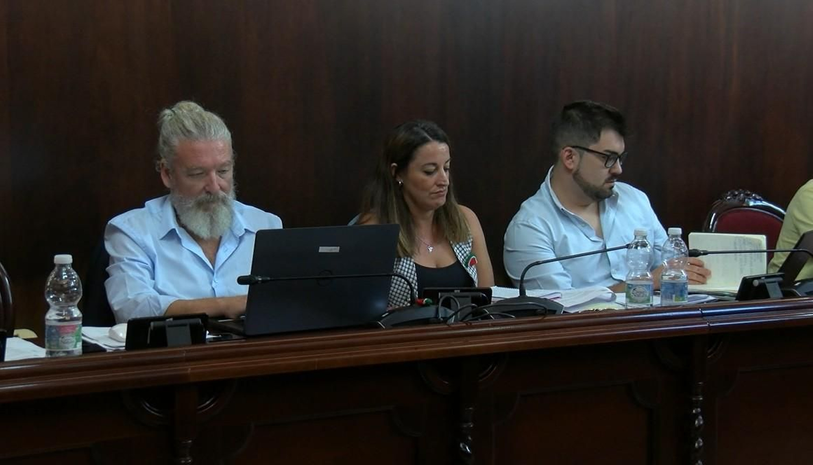 Concejales andalucistas en el pleno de este jueves