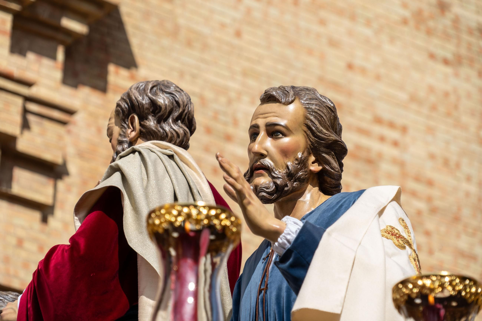 Domingo de Ramos: Imágenes de la procesión de La Sagrada Cena y Maria Santísima del Rosario