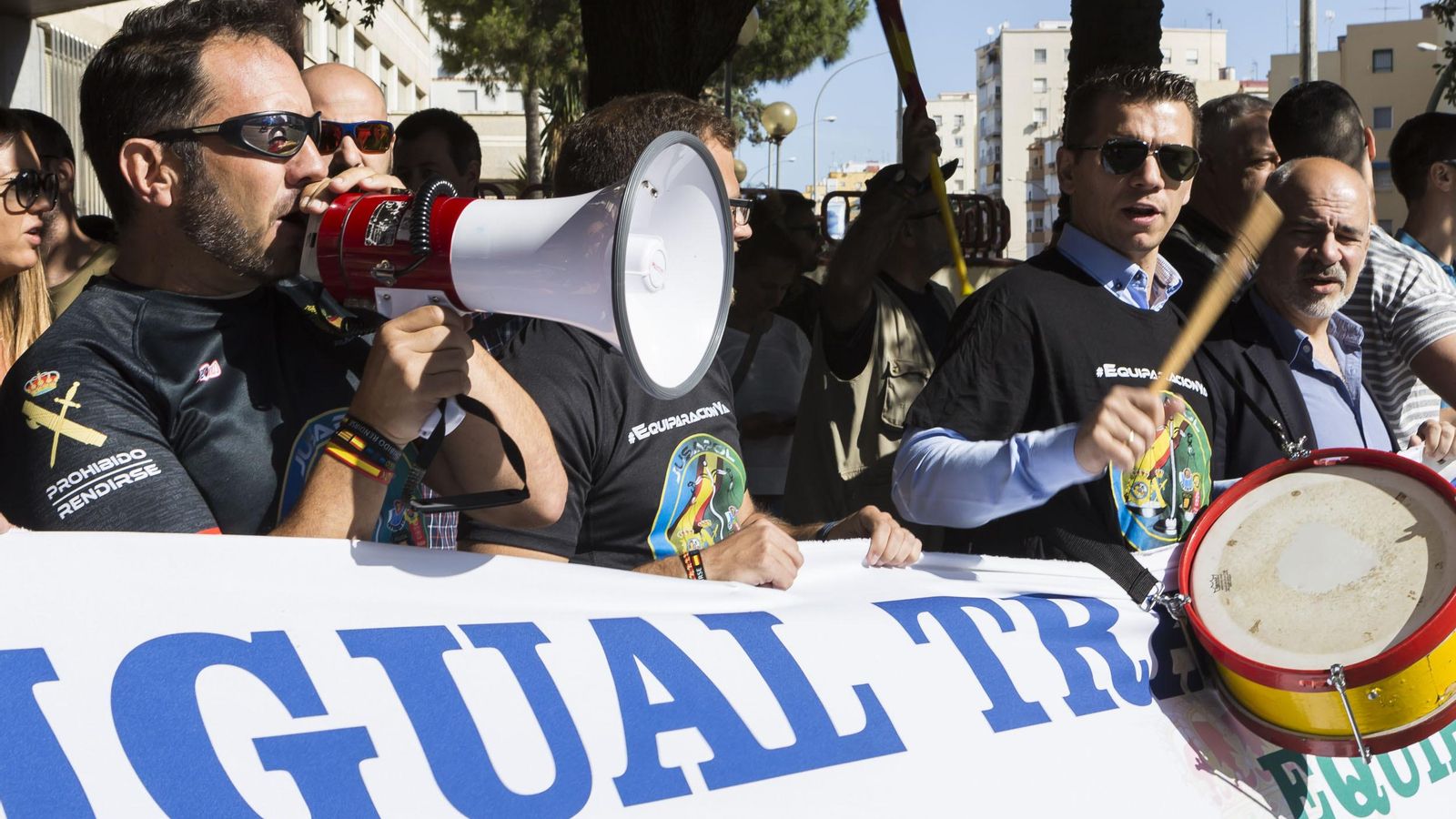Un momento de la protesta.