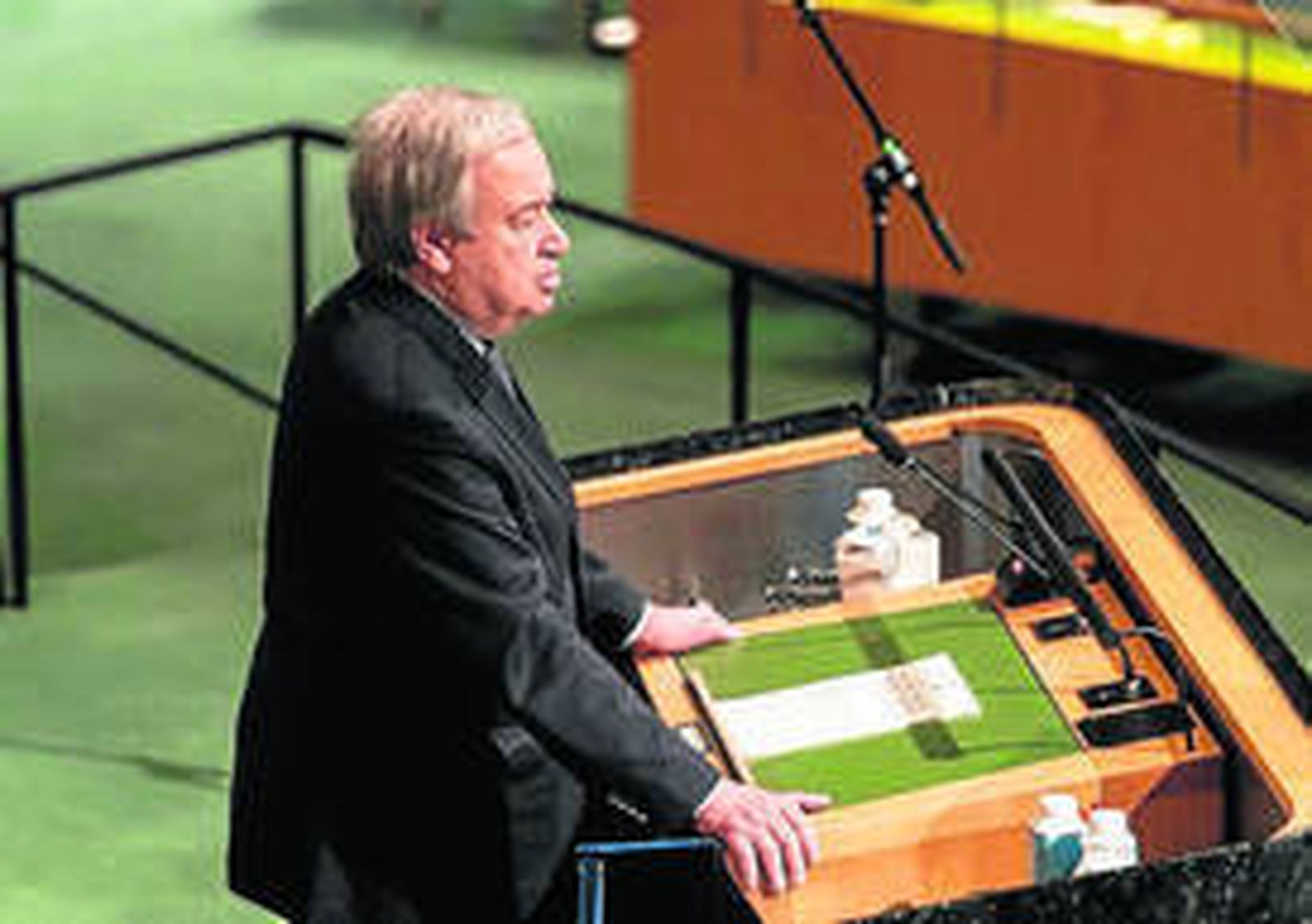 António Guterres en la sede de la ONU, en Nueva York.