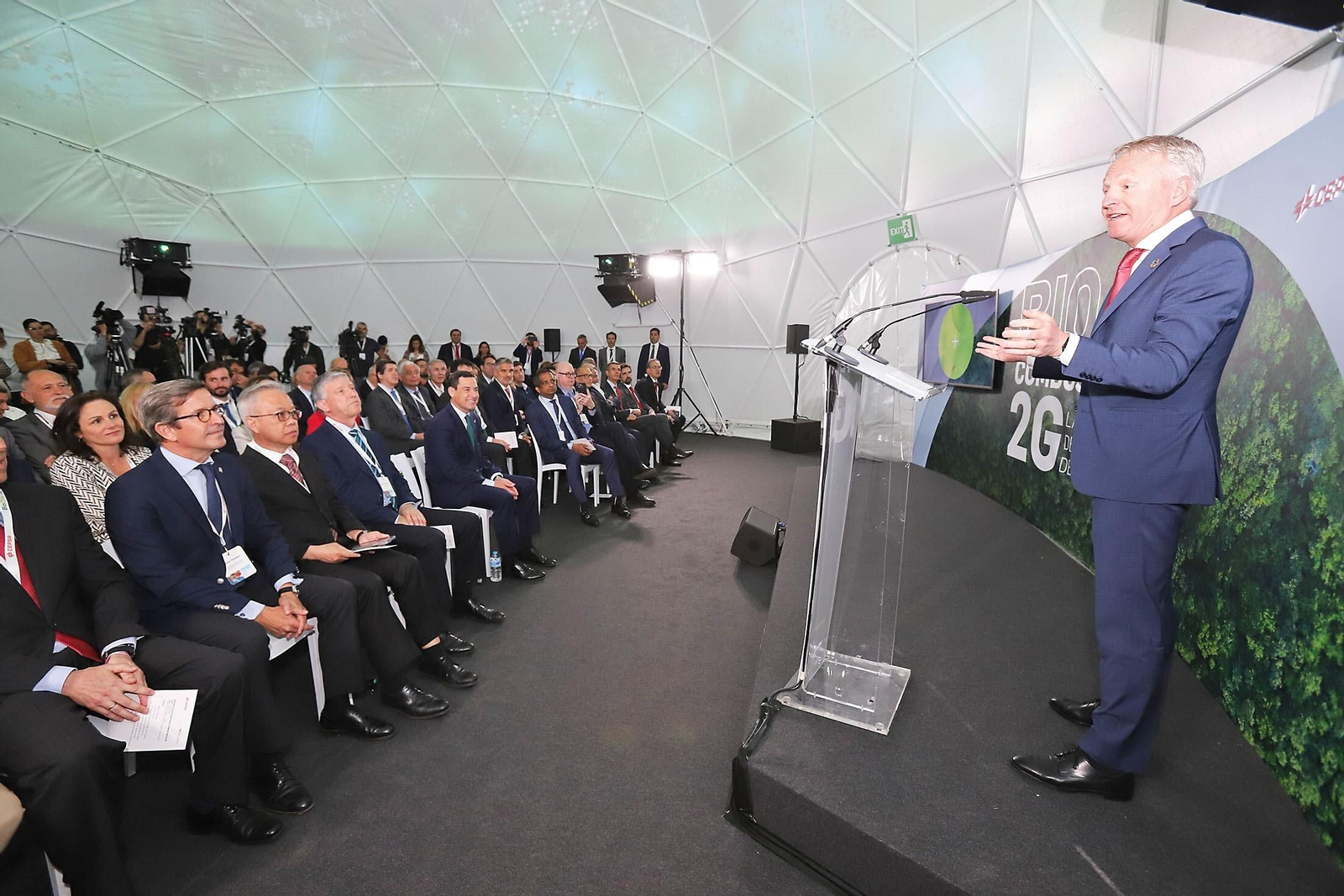 Marteen Wetselaar, durante su intervención para la presentación de la nueva planta de biocombustibles.