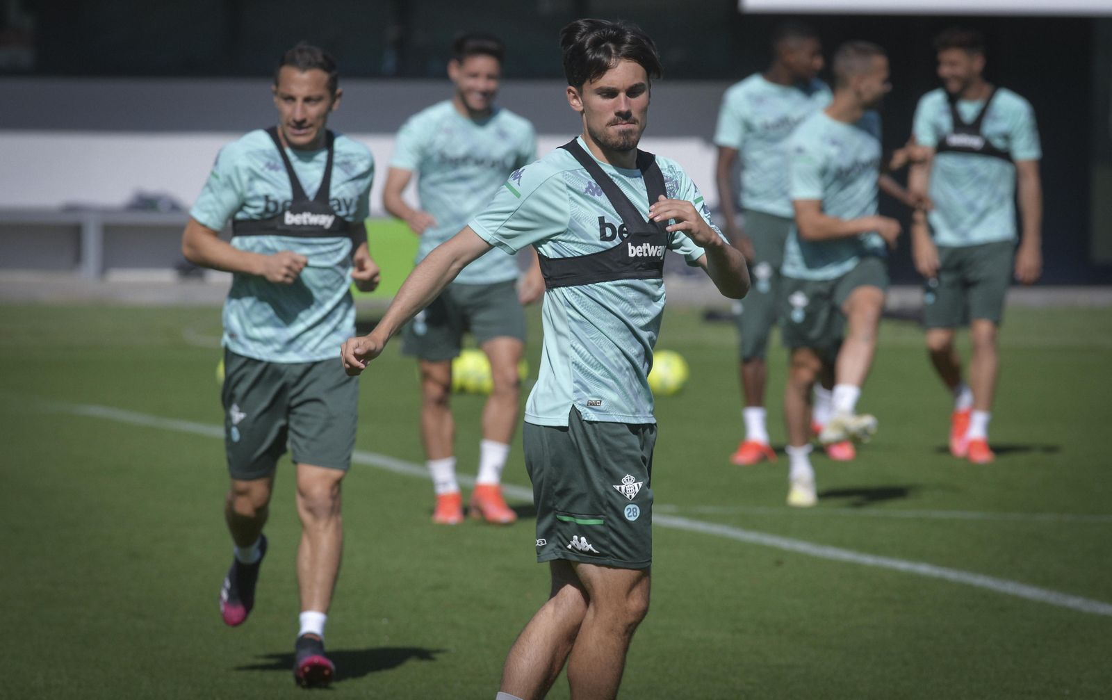 Rodri, en un entrenamiento con el primer equipo.