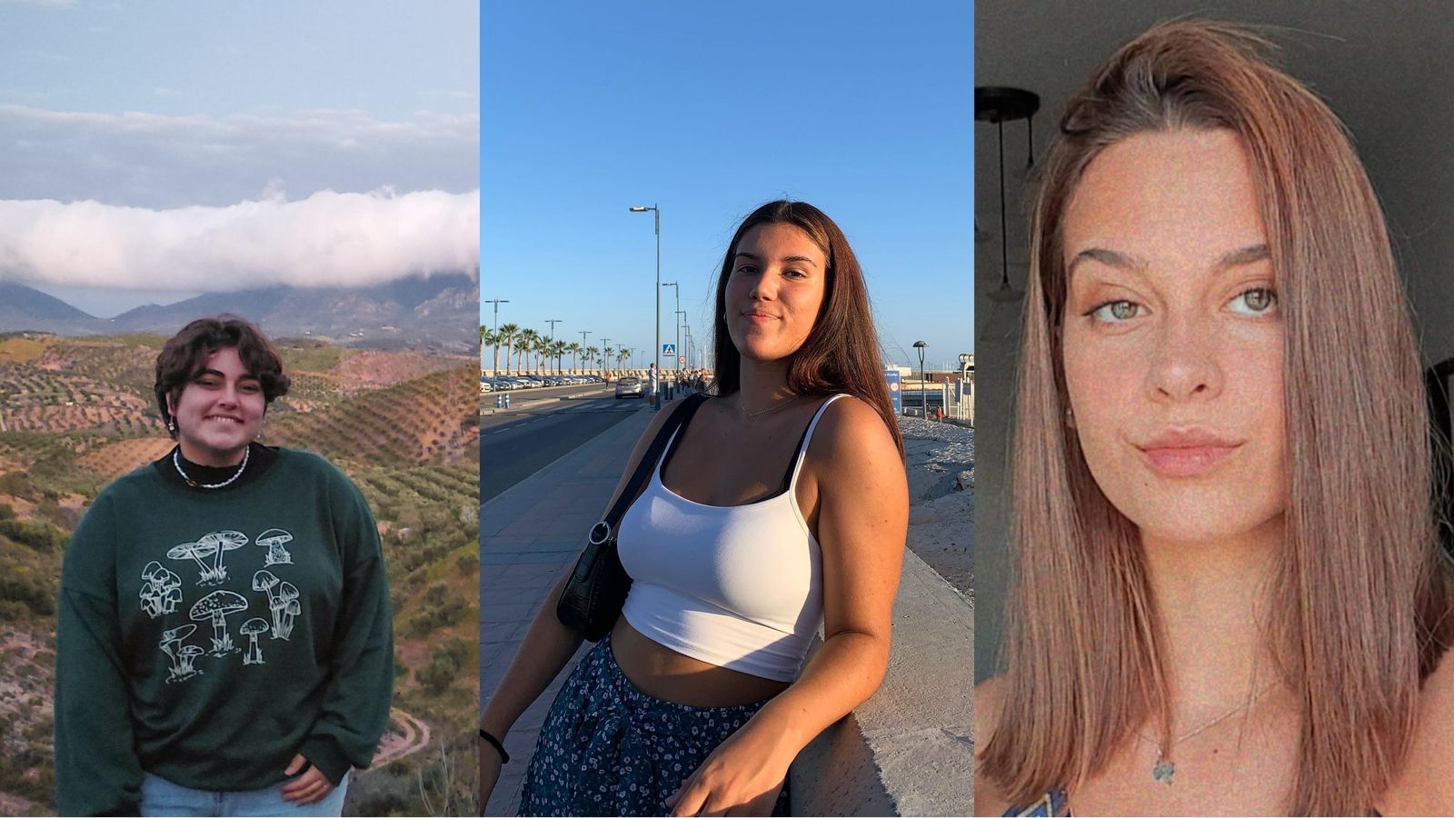 Aurora Becerra, Lucía Román y Marta Rodríguez, tres celiacas malagueñas.